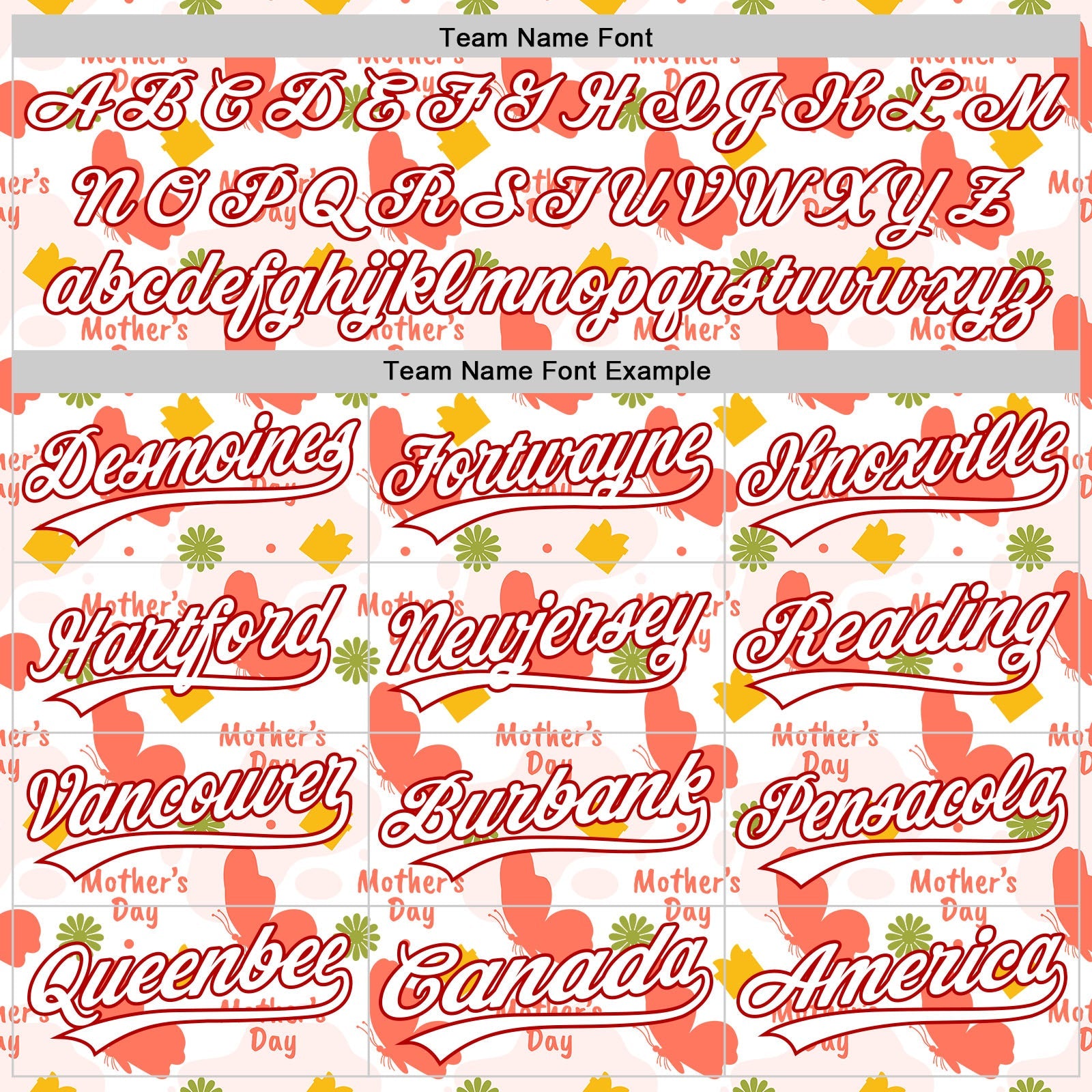 Custom White Red 3D Pattern Design Mother's Day Love Authentic Baseball Jersey