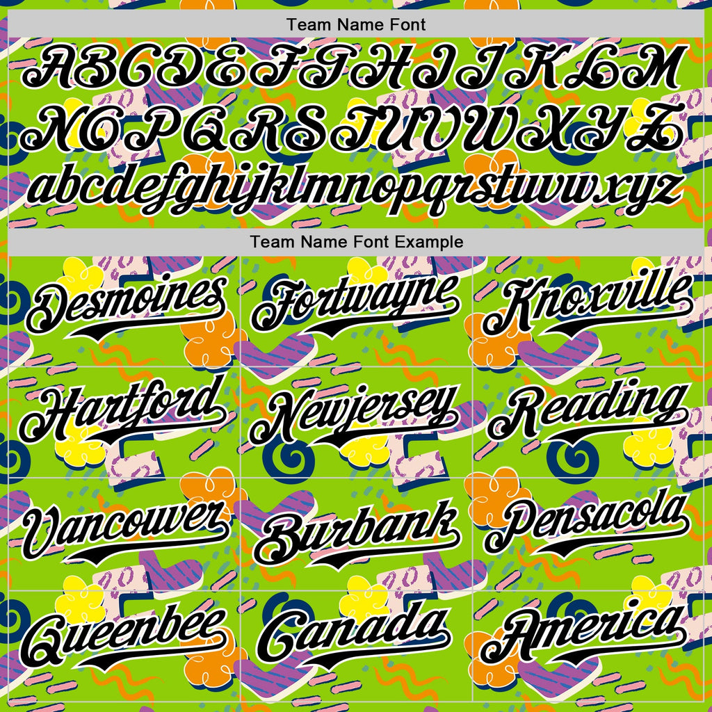 Custom Neon Green Black-White 3D Pattern Design Funny Cartoon Cloud Rain Authentic Baseball Jersey