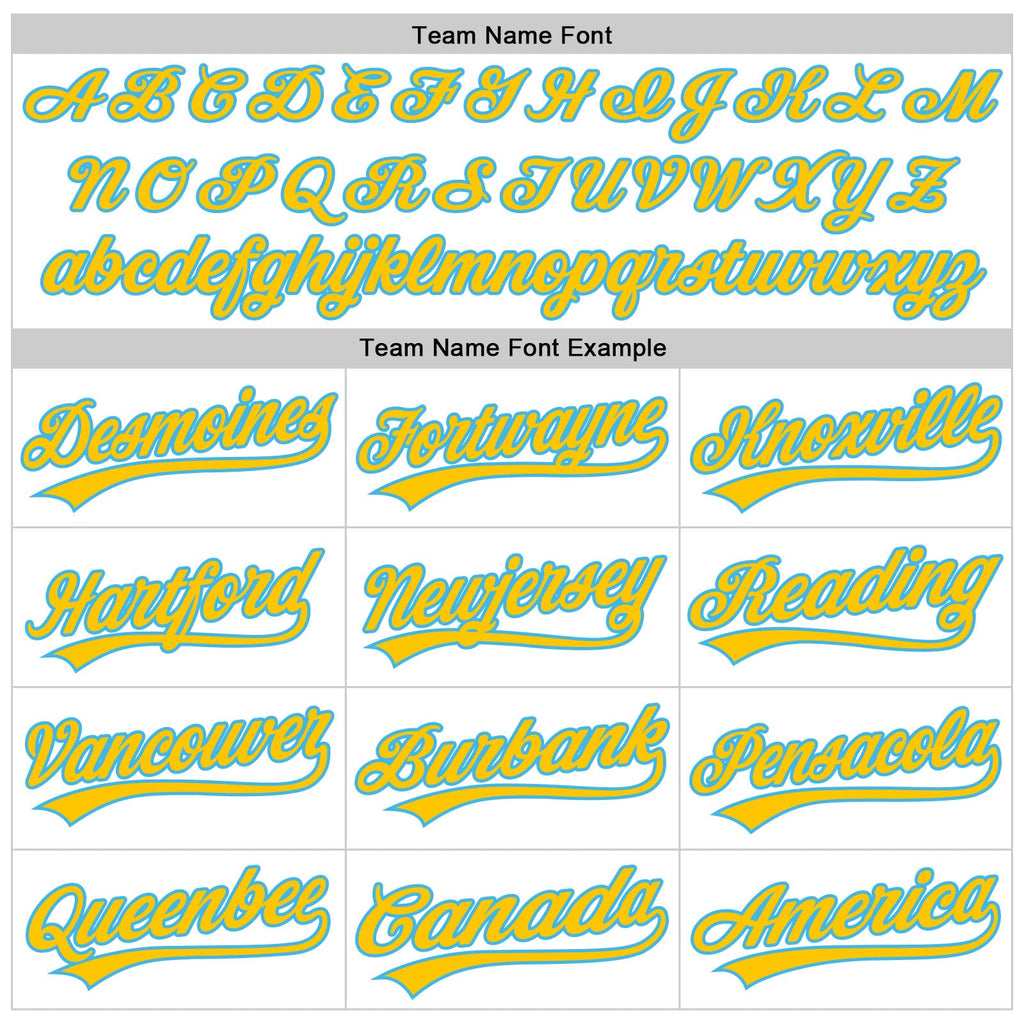 Custom White Yellow-Sky Blue 3D Pattern Design Father's Day Family Love Authentic Baseball Jersey