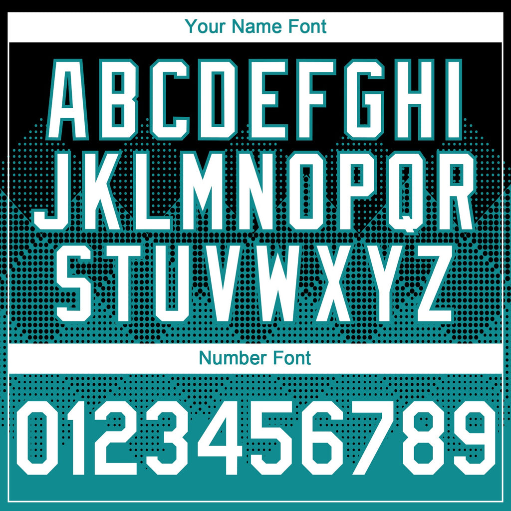 Custom Black White-Teal 3D Gradient Square Shape Authentic Baseball Jersey