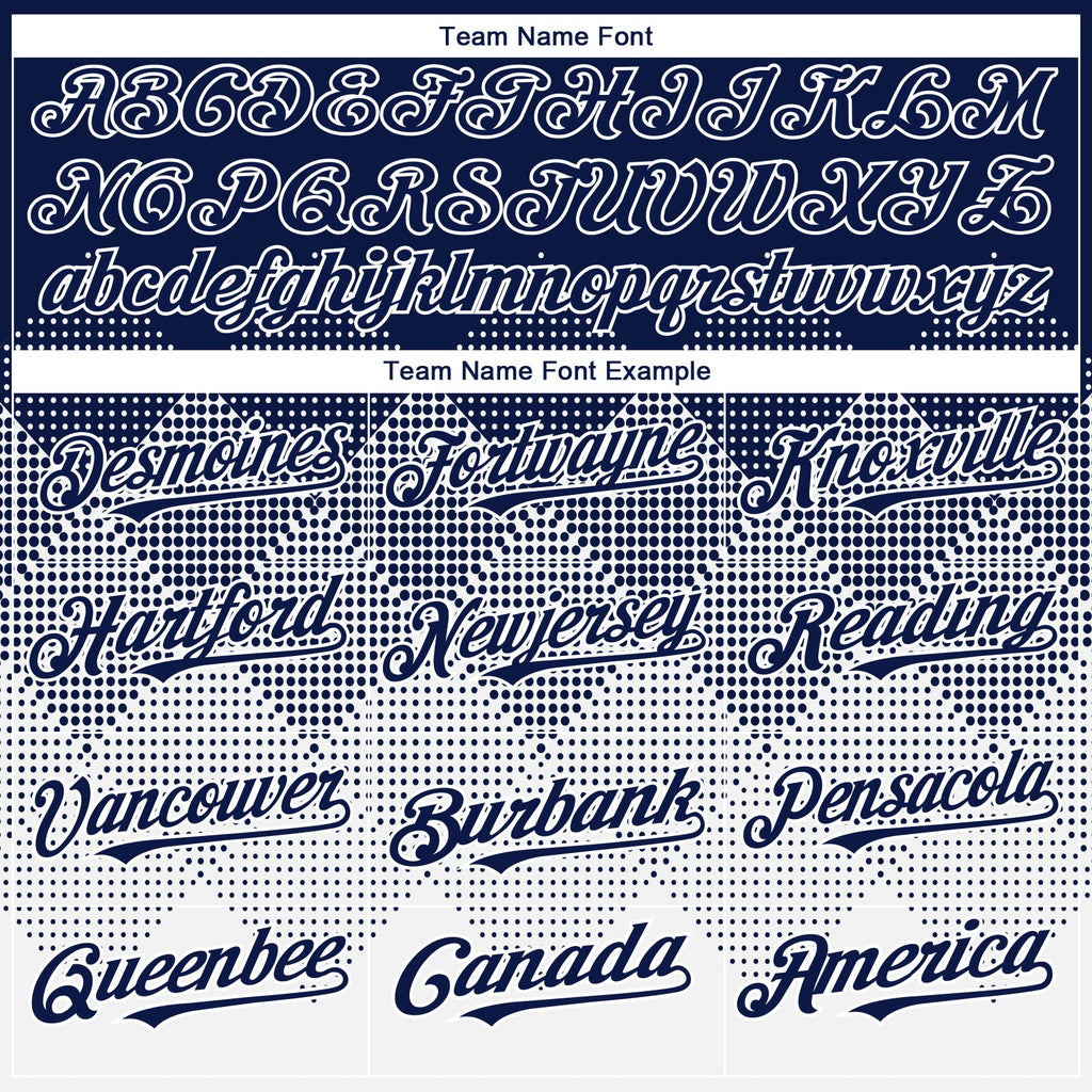 Custom Navy White 3D Gradient Square Shape Authentic Baseball Jersey
