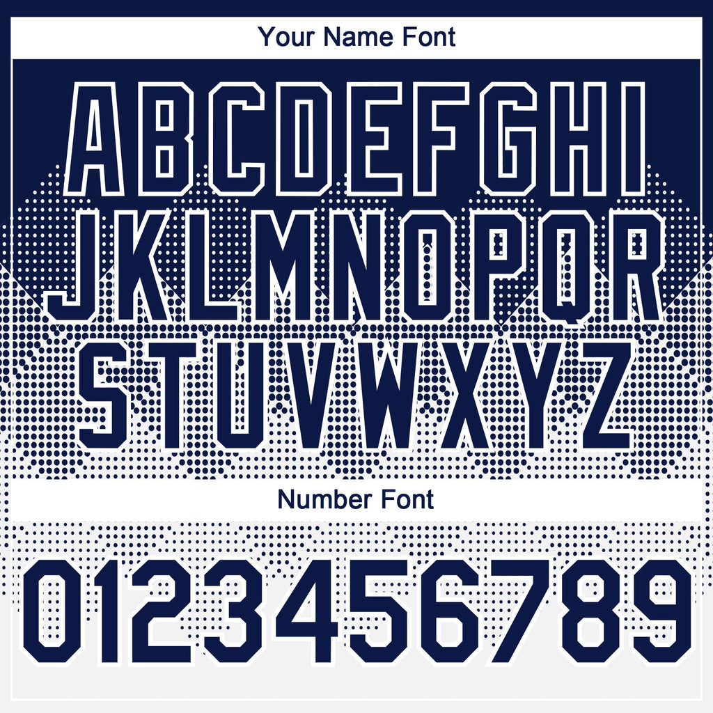 Custom Navy White 3D Gradient Square Shape Authentic Baseball Jersey
