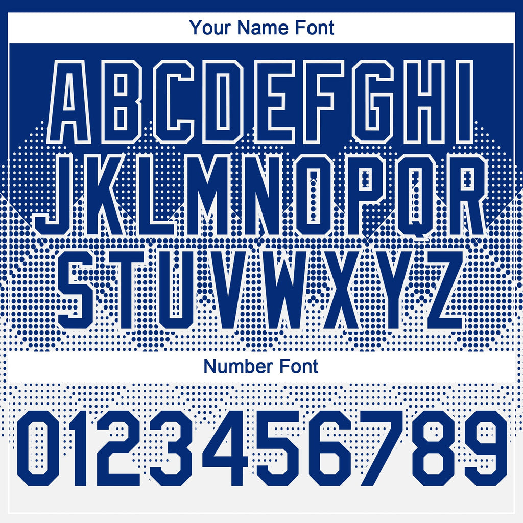 Custom Royal White 3D Gradient Square Shape Authentic Baseball Jersey