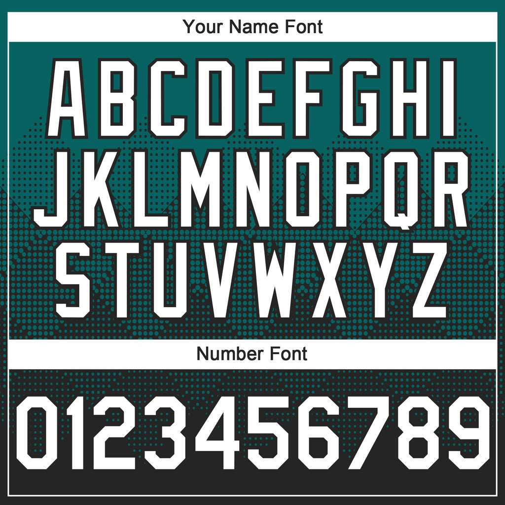 Custom Teal White-Black 3D Gradient Square Shape Authentic Baseball Jersey