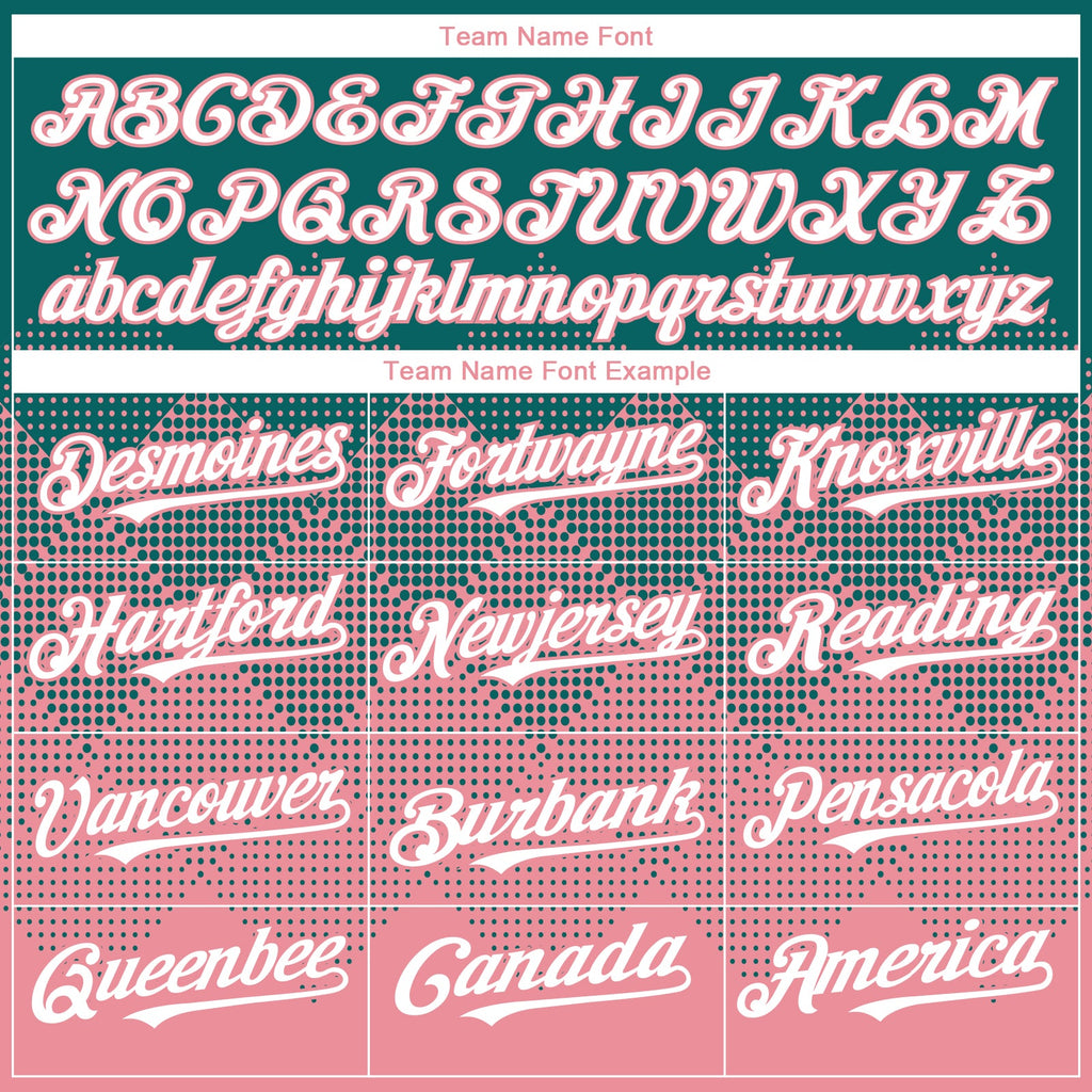 Custom Teal White-Medium Pink 3D Gradient Square Shape Authentic Baseball Jersey