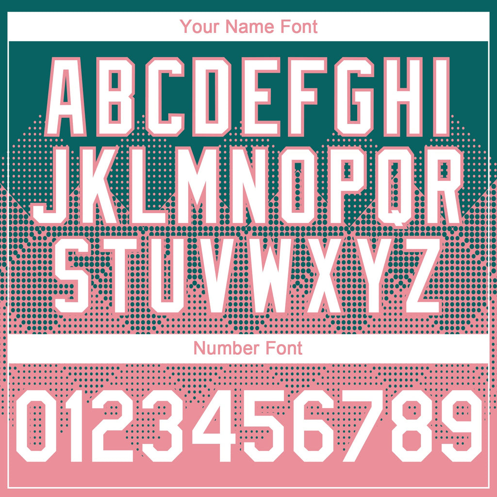 Custom Teal White-Medium Pink 3D Gradient Square Shape Authentic Baseball Jersey