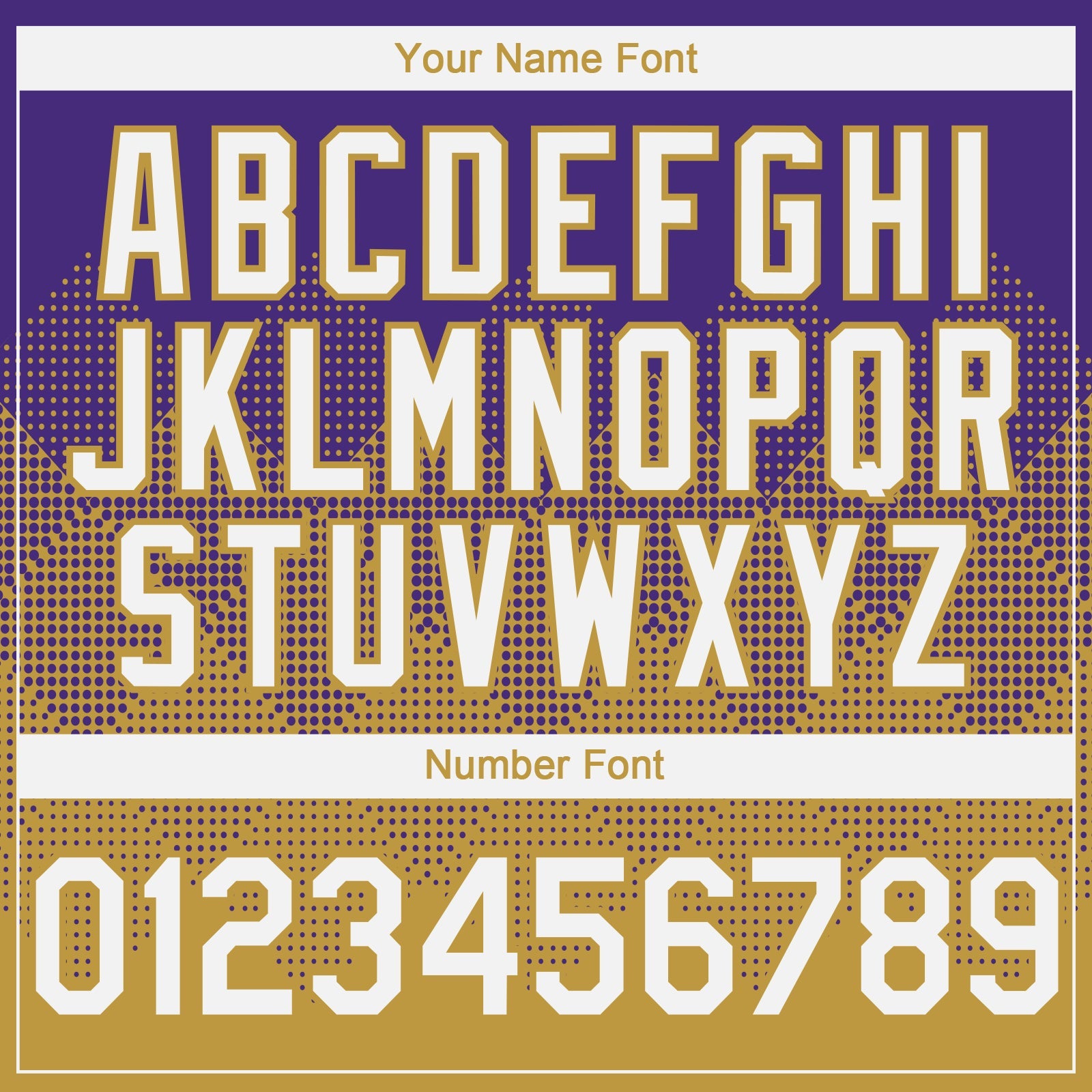 Custom Purple White-Old Gold 3D Gradient Square Shape Authentic Baseball Jersey