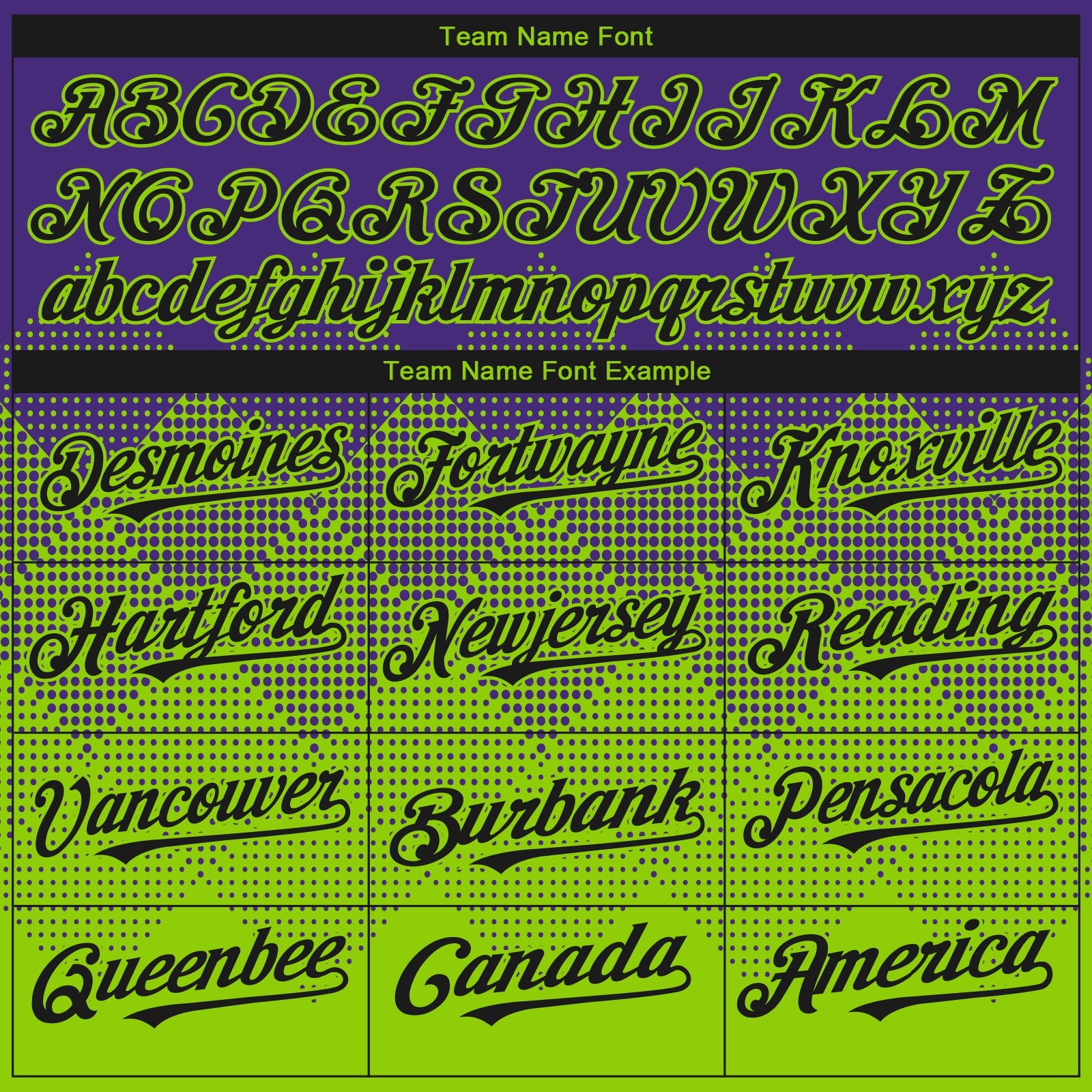 Custom Purple Black-Neon Green 3D Gradient Square Shape Authentic Baseball Jersey