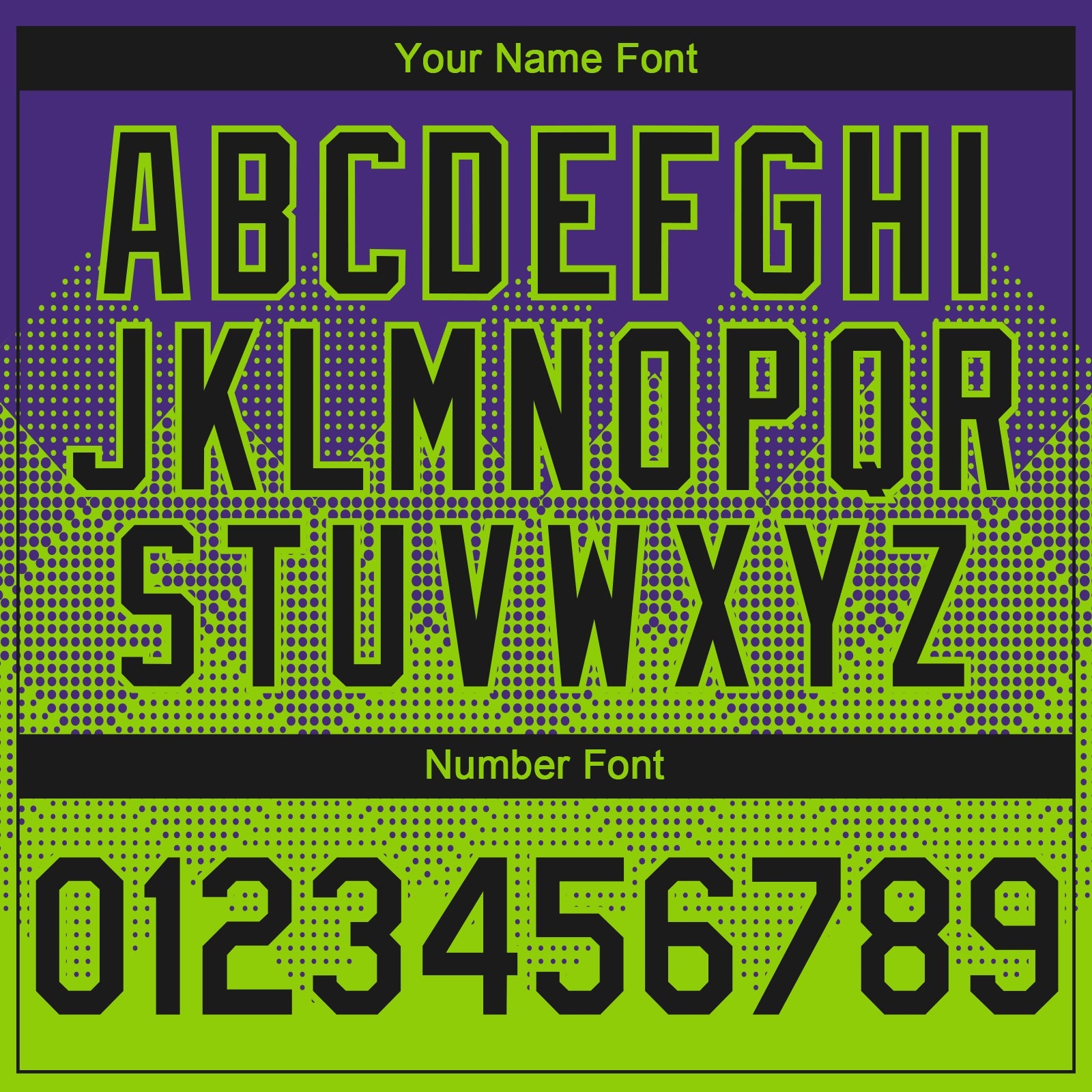 Custom Purple Black-Neon Green 3D Gradient Square Shape Authentic Baseball Jersey