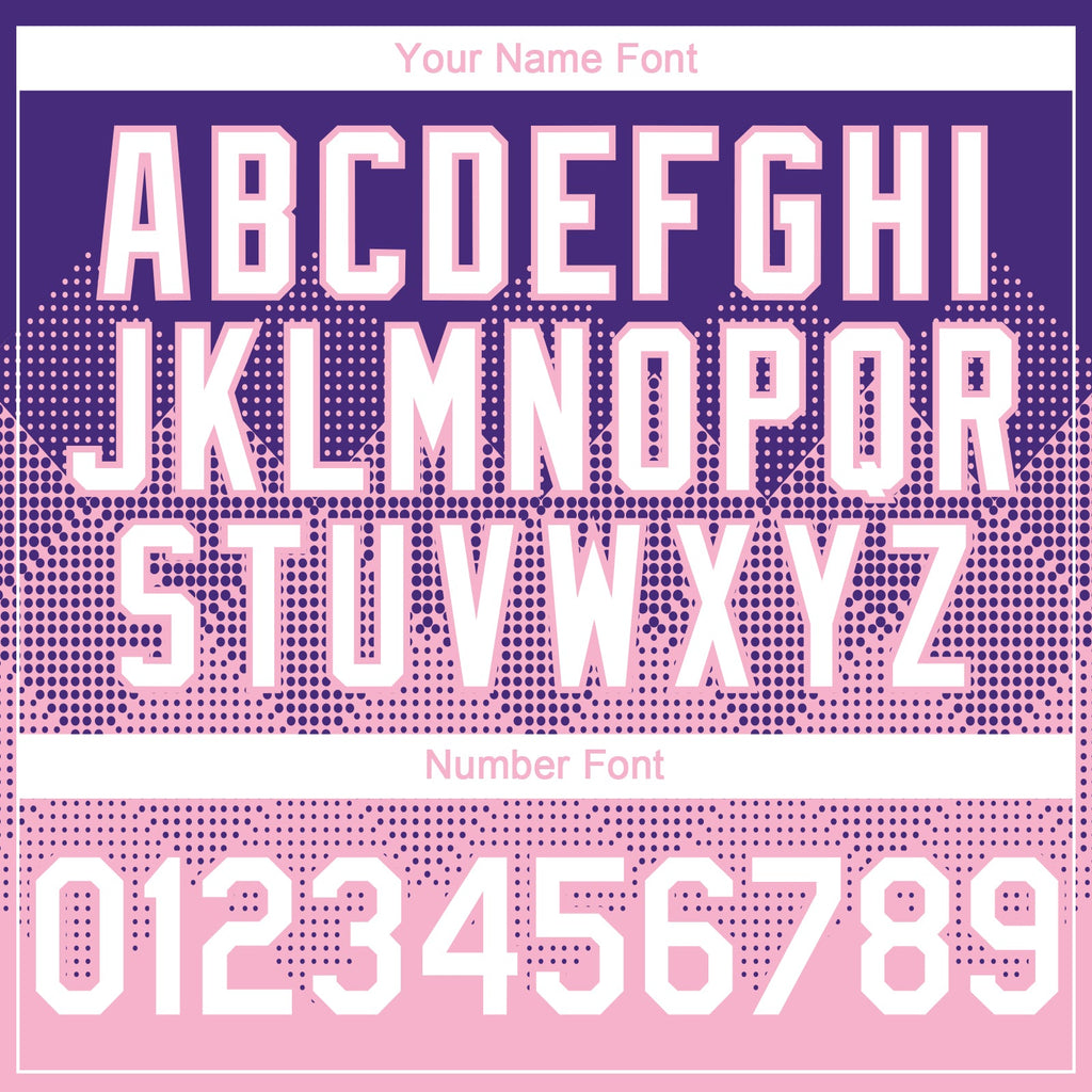 Custom Purple White-Light Pink 3D Gradient Square Shape Authentic Baseball Jersey
