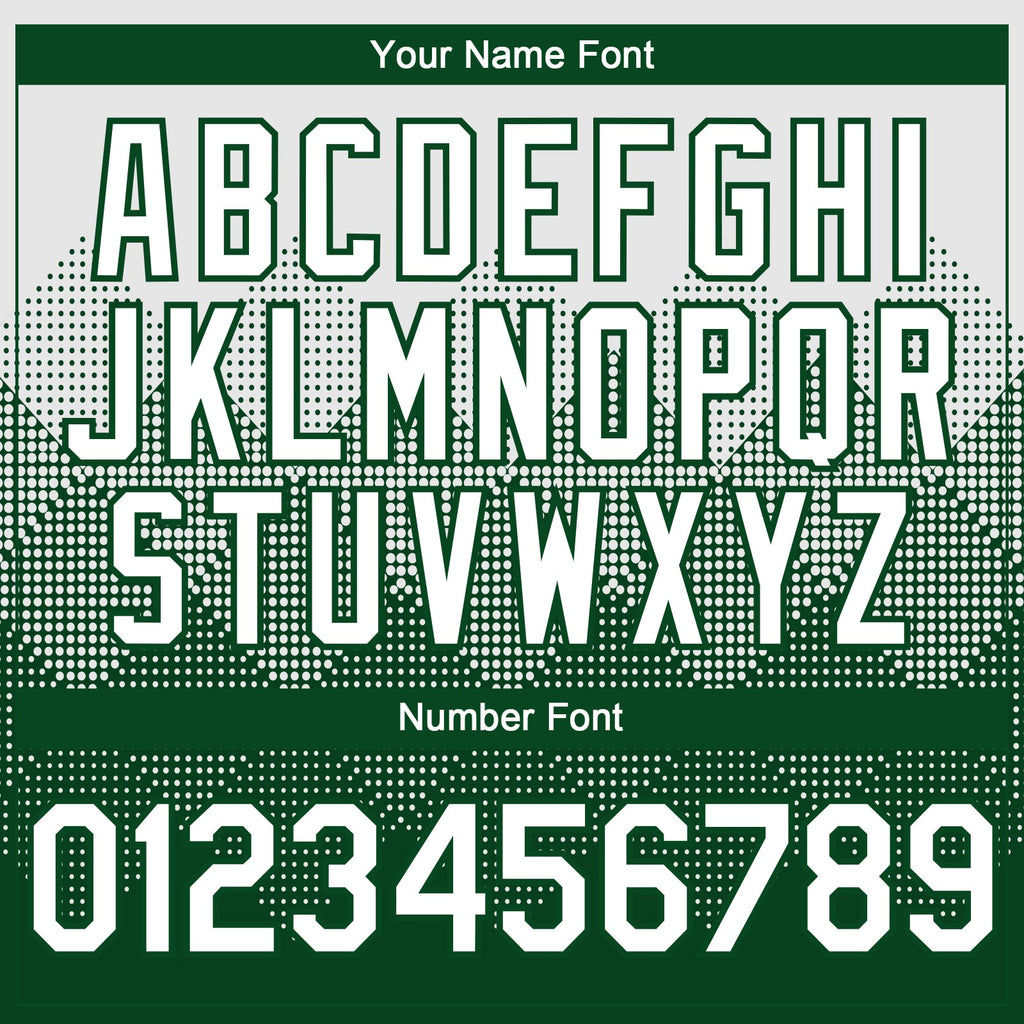 Custom White Green 3D Gradient Square Shape Authentic Baseball Jersey