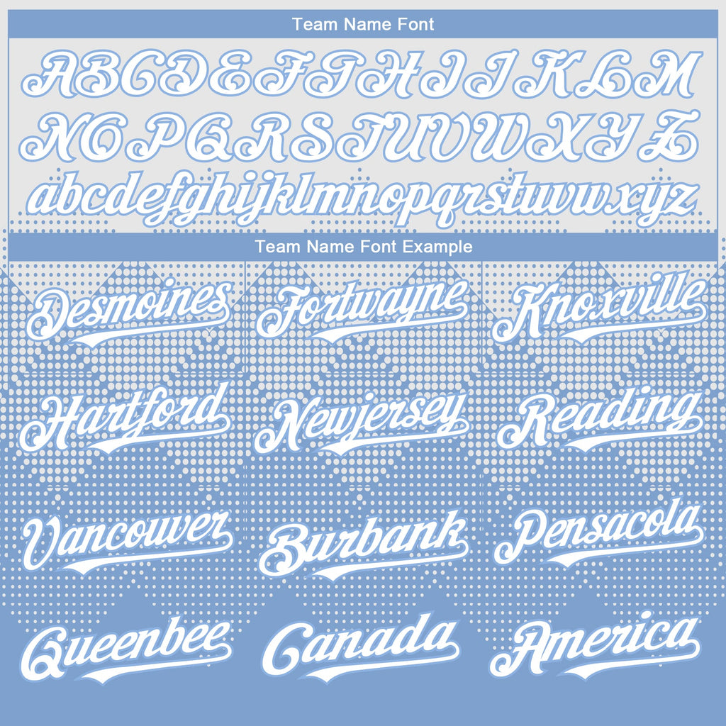 Custom White Light Blue 3D Gradient Square Shape Authentic Baseball Jersey