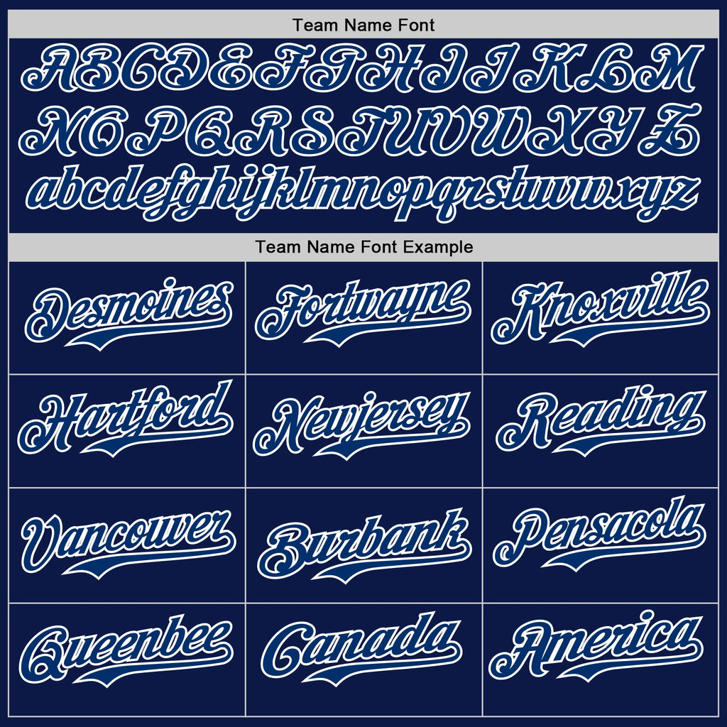 Custom Navy US Navy Blue-White 3D Pattern Design Patriotic American Spirit President's Day Authentic Baseball Jersey