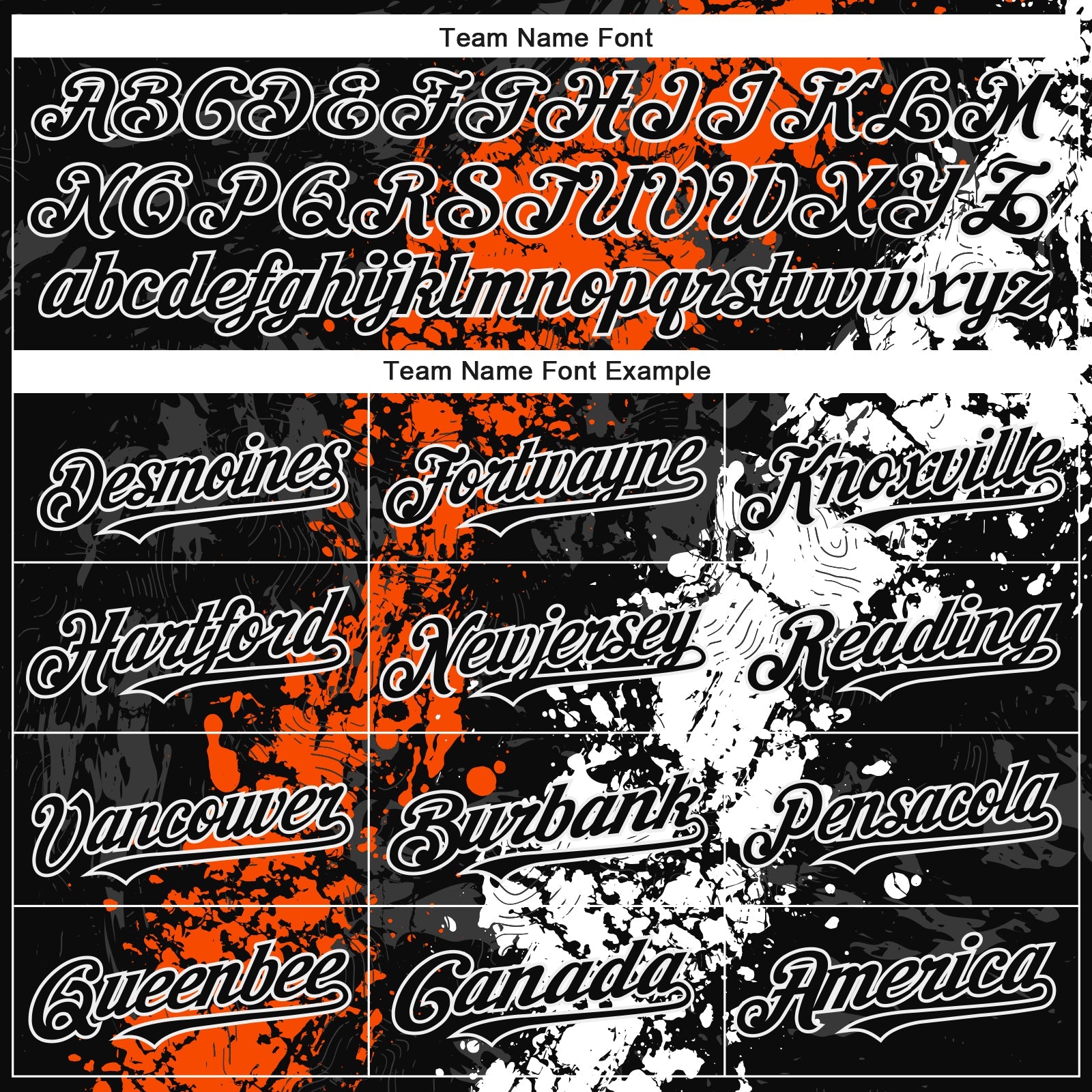 Custom Black Orange-White Splash Authentic Baseball Jersey
