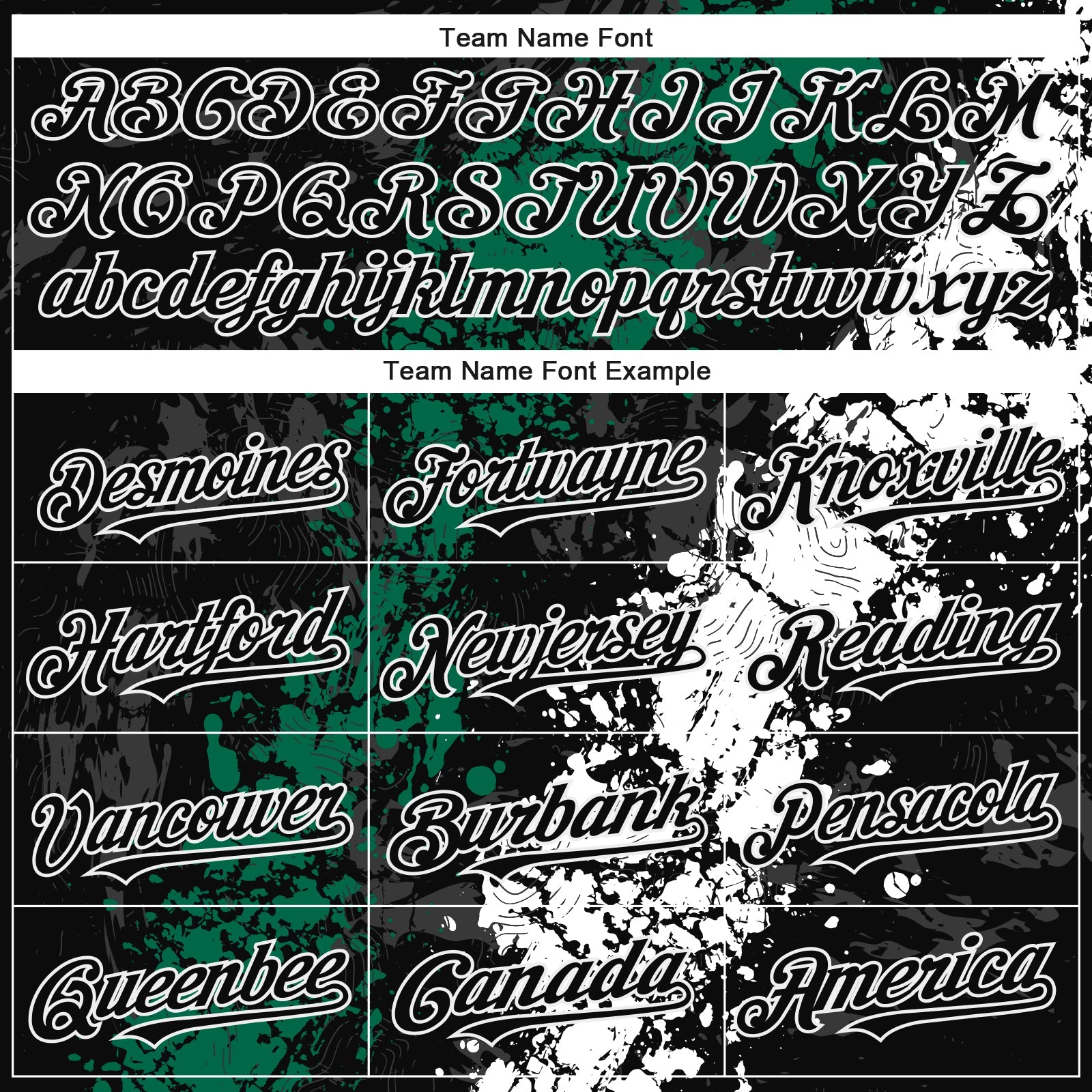 Custom Black Kelly Green-White Splash Authentic Baseball Jersey
