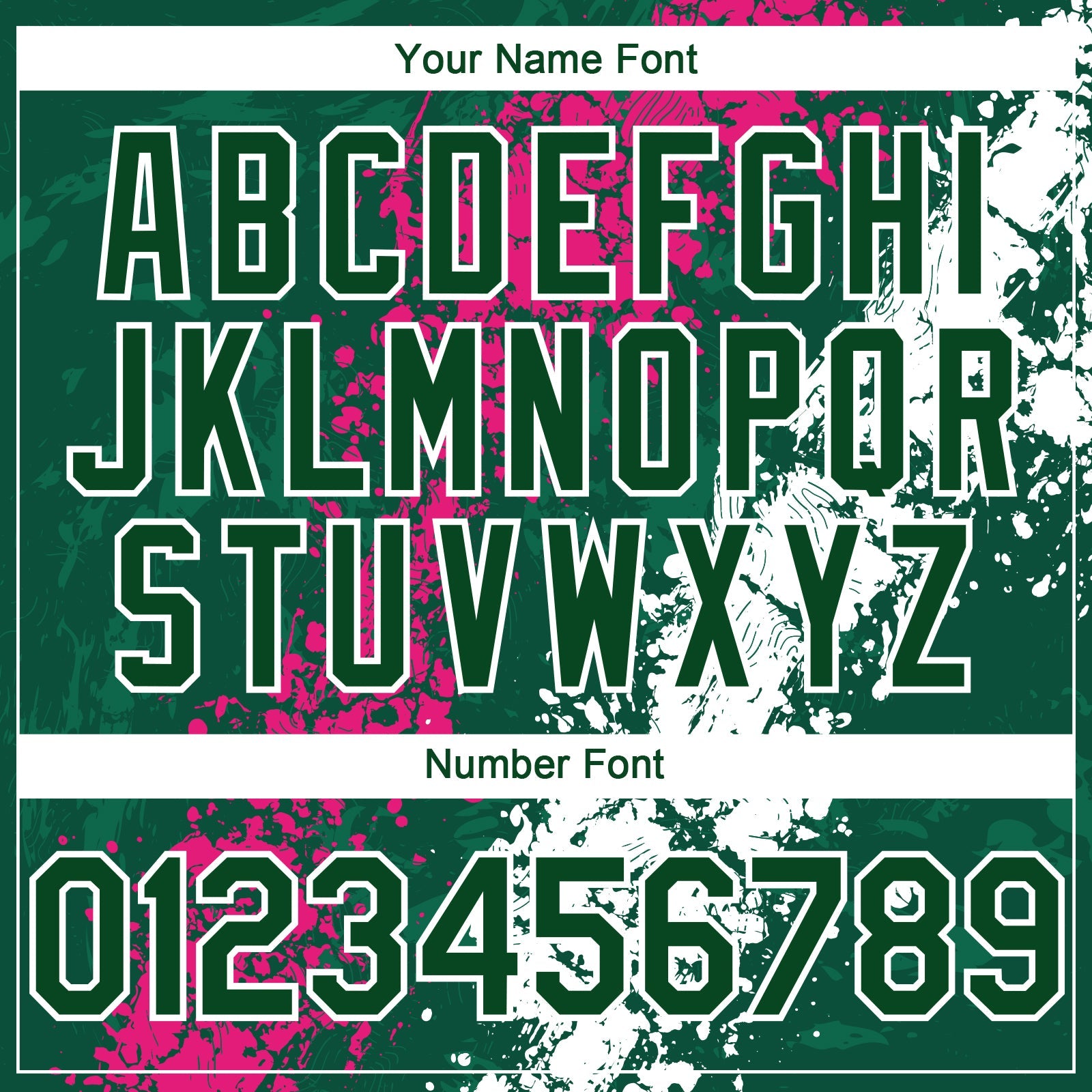 Custom Green Hot Pink-White Splash Authentic Baseball Jersey