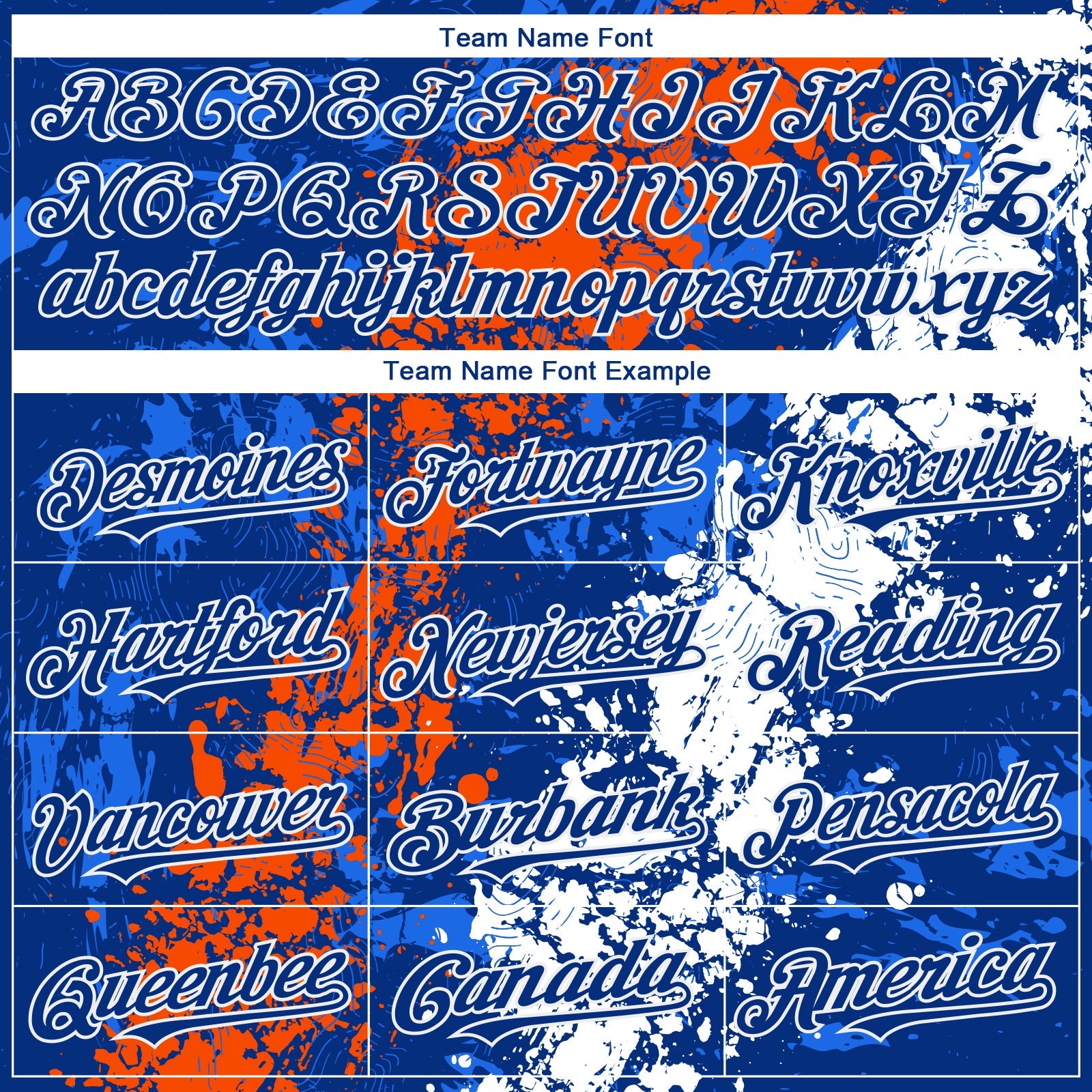 Custom Royal Orange-White Splash Authentic Baseball Jersey