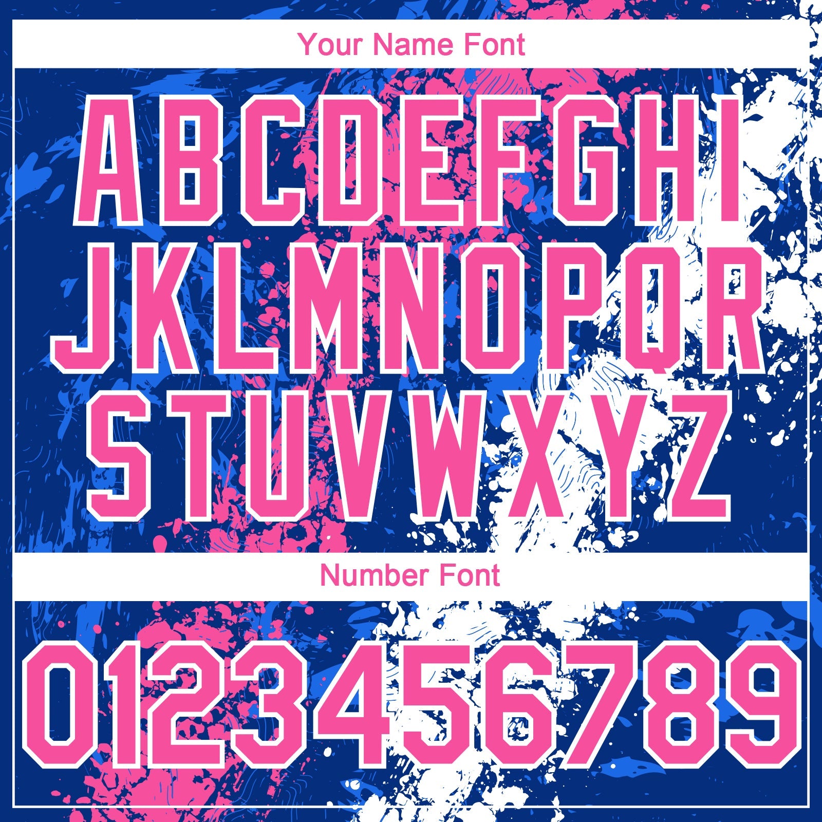 Custom Royal Pink-White Splash Authentic Baseball Jersey