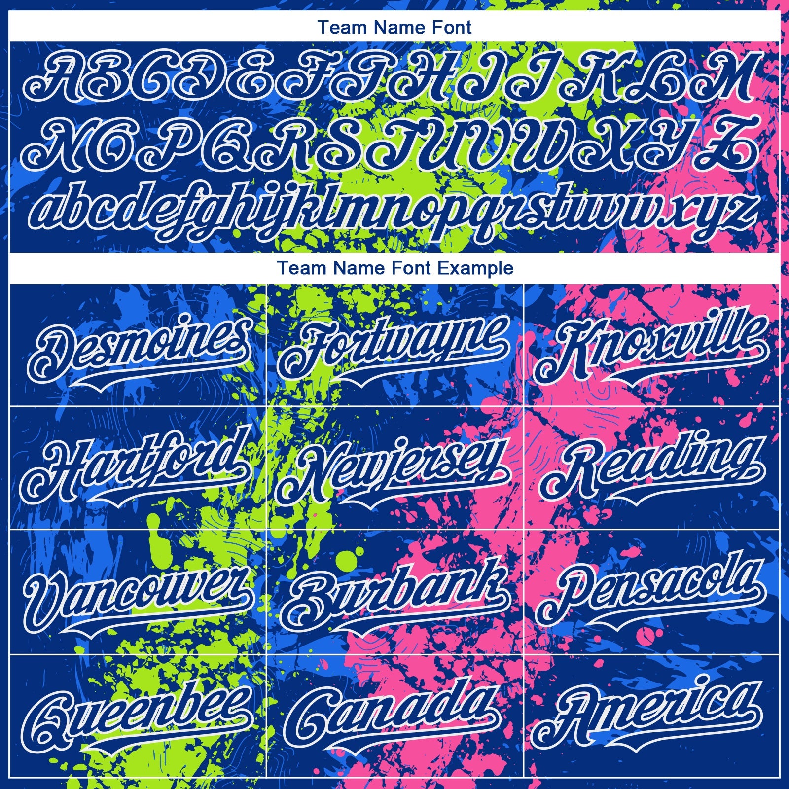 Custom Royal Neon Green Pink-White Splash Authentic Baseball Jersey