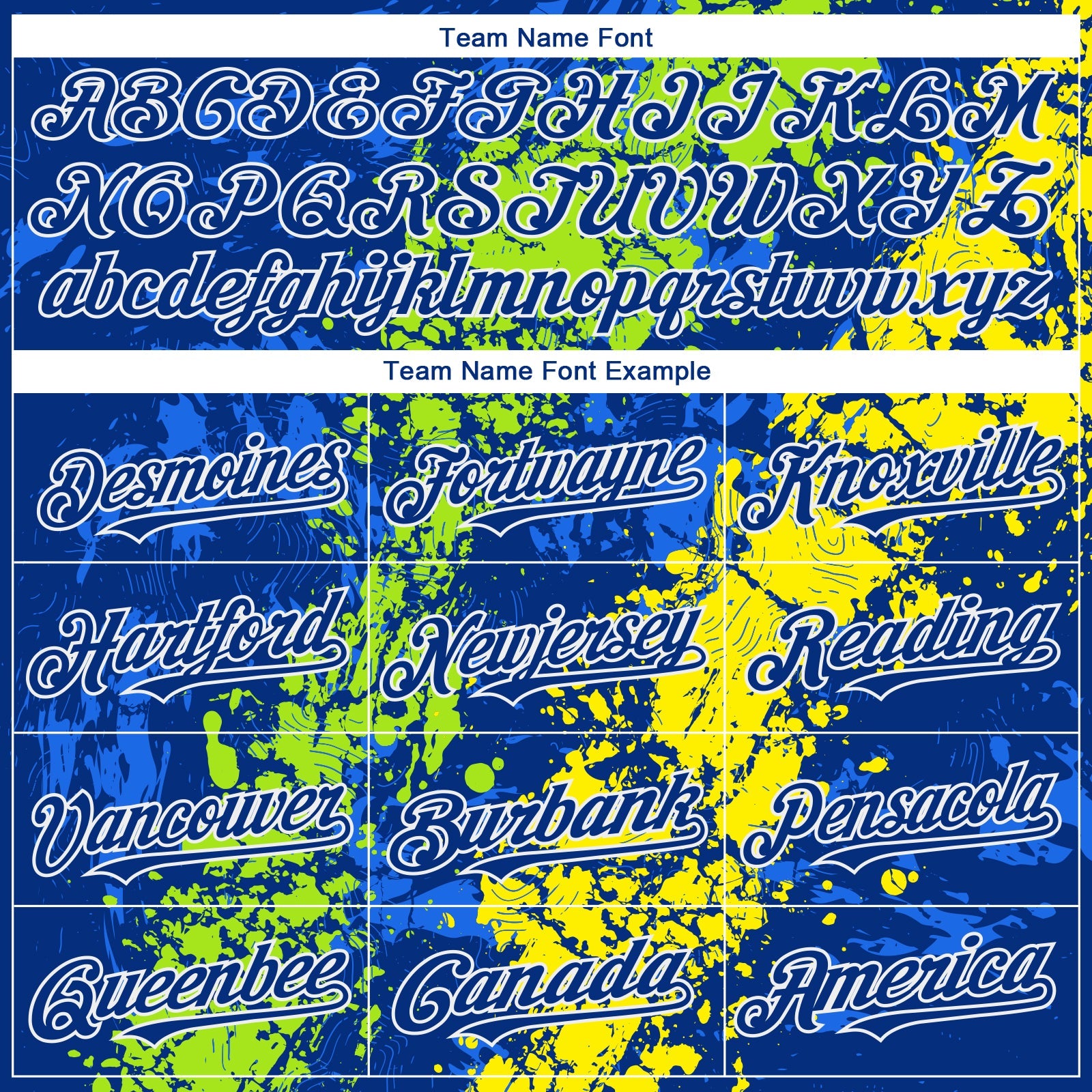 Custom Royal Neon Green Light Yellow-White Splash Authentic Baseball Jersey