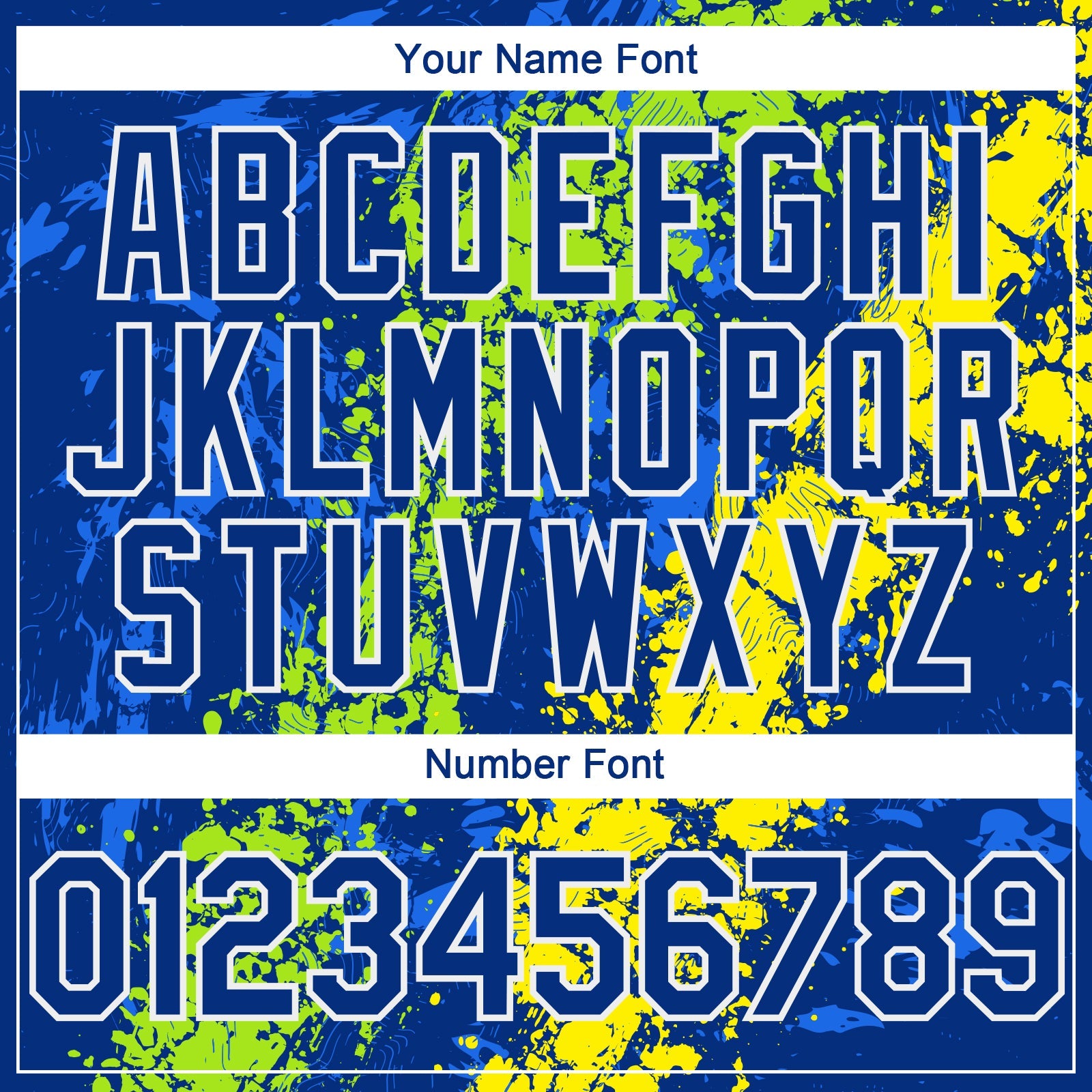 Custom Royal Neon Green Light Yellow-White Splash Authentic Baseball Jersey