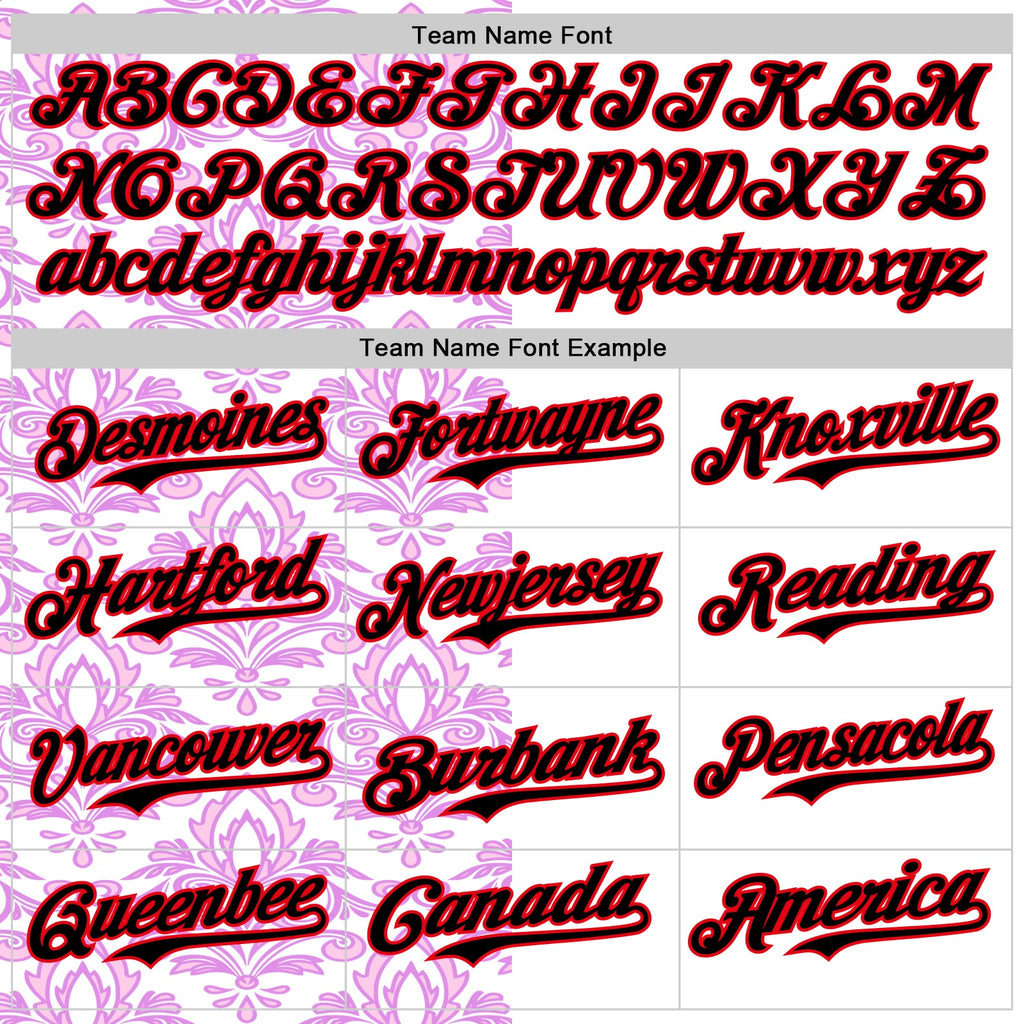 Custom White Black Purple-Fire Red 3D Polynesian Style Islander Authentic Baseball Jersey