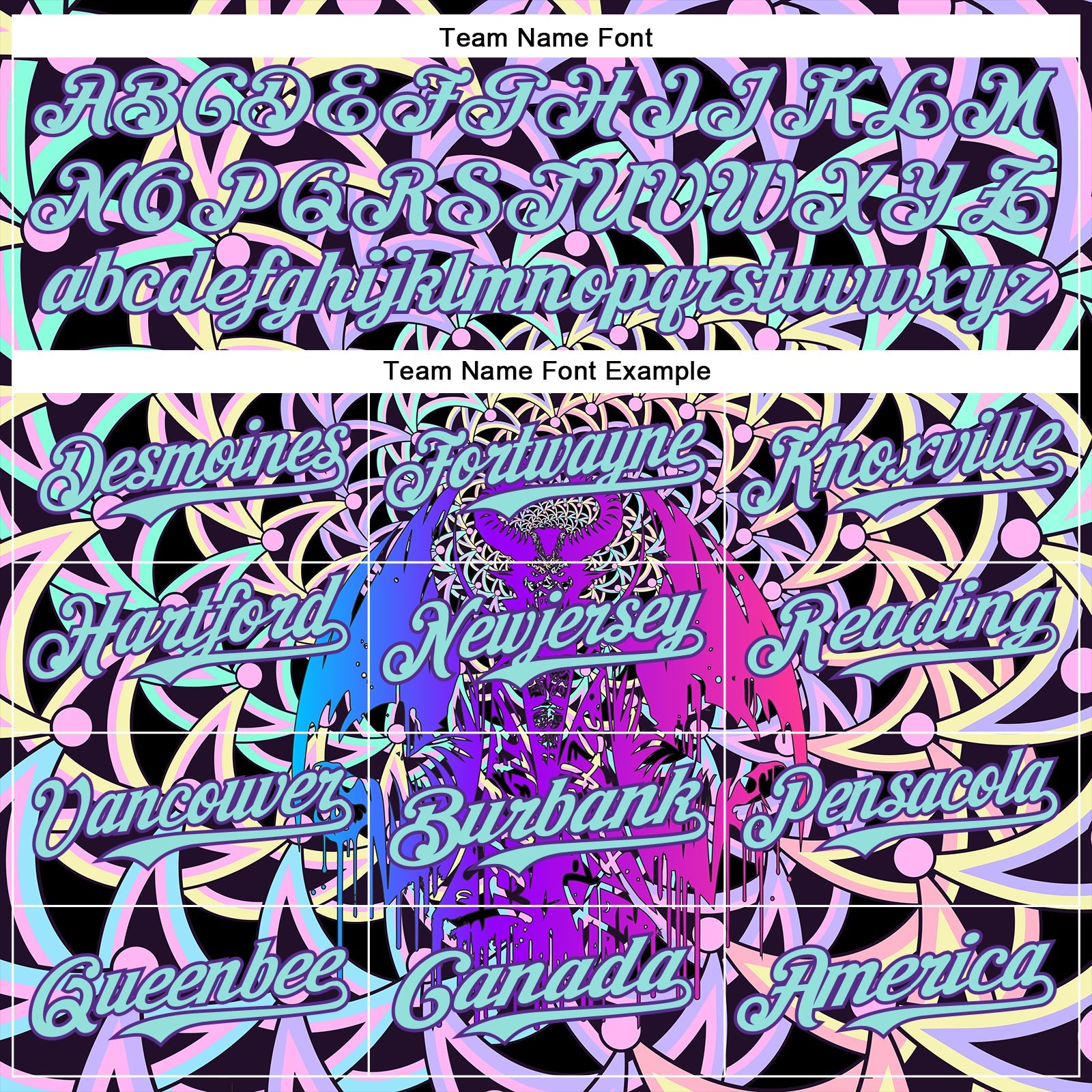 Custom Purple Ice Blue 3D Pattern Design Trippy Magic Mushrooms Devil Authentic Baseball Jersey
