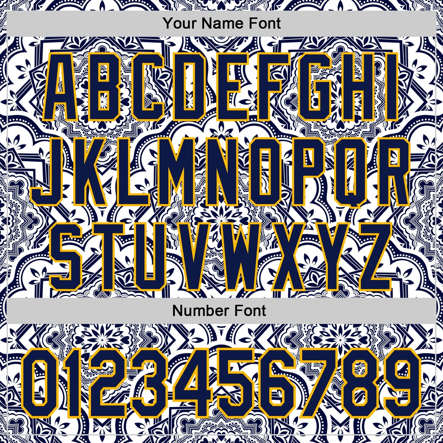 Custom Navy Gold 3D Pattern Design Burner Costumes Damask Authentic Baseball Jersey