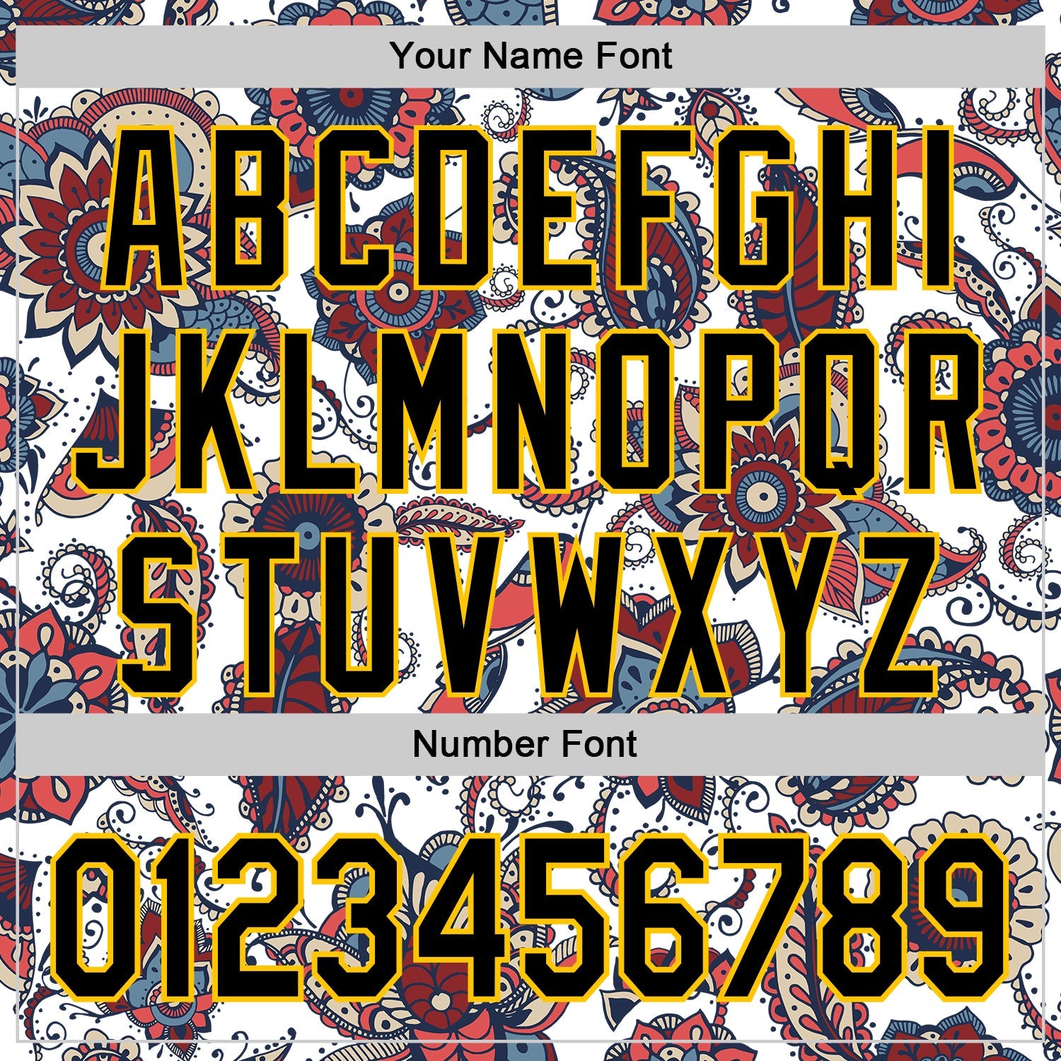 Custom White Black-Yellow 3D Pattern Design Burner Costumes Paisley Bandana Authentic Baseball Jersey