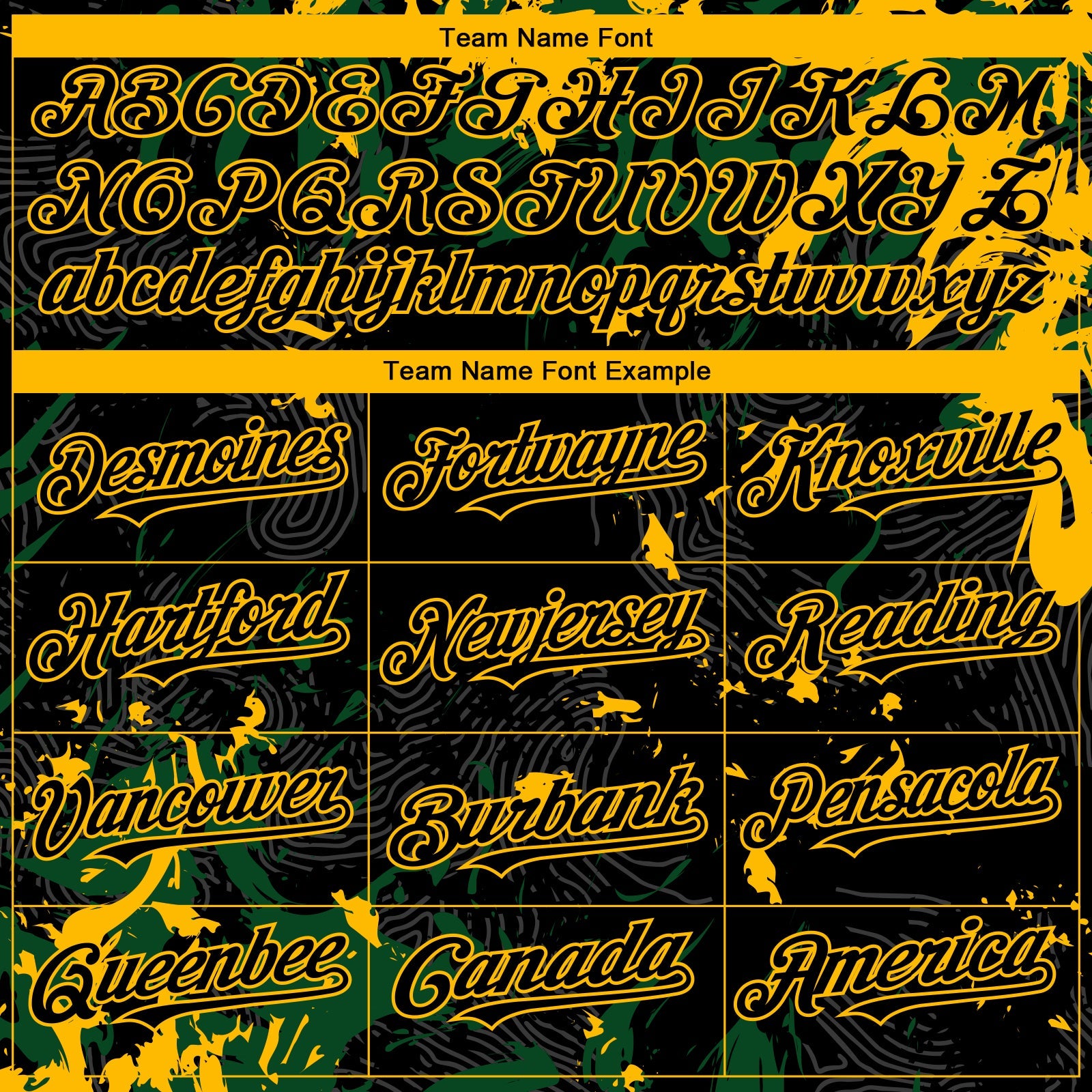 Custom Black Green-Gold Splash Authentic Baseball Jersey