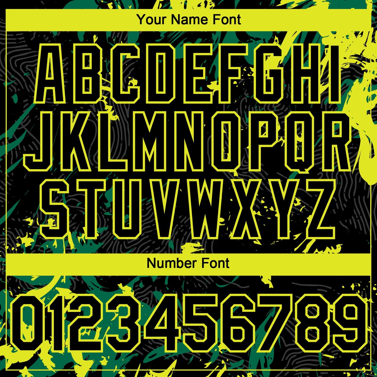 Custom Black Kelly Green-Neon Yellow Splash Authentic Baseball Jersey