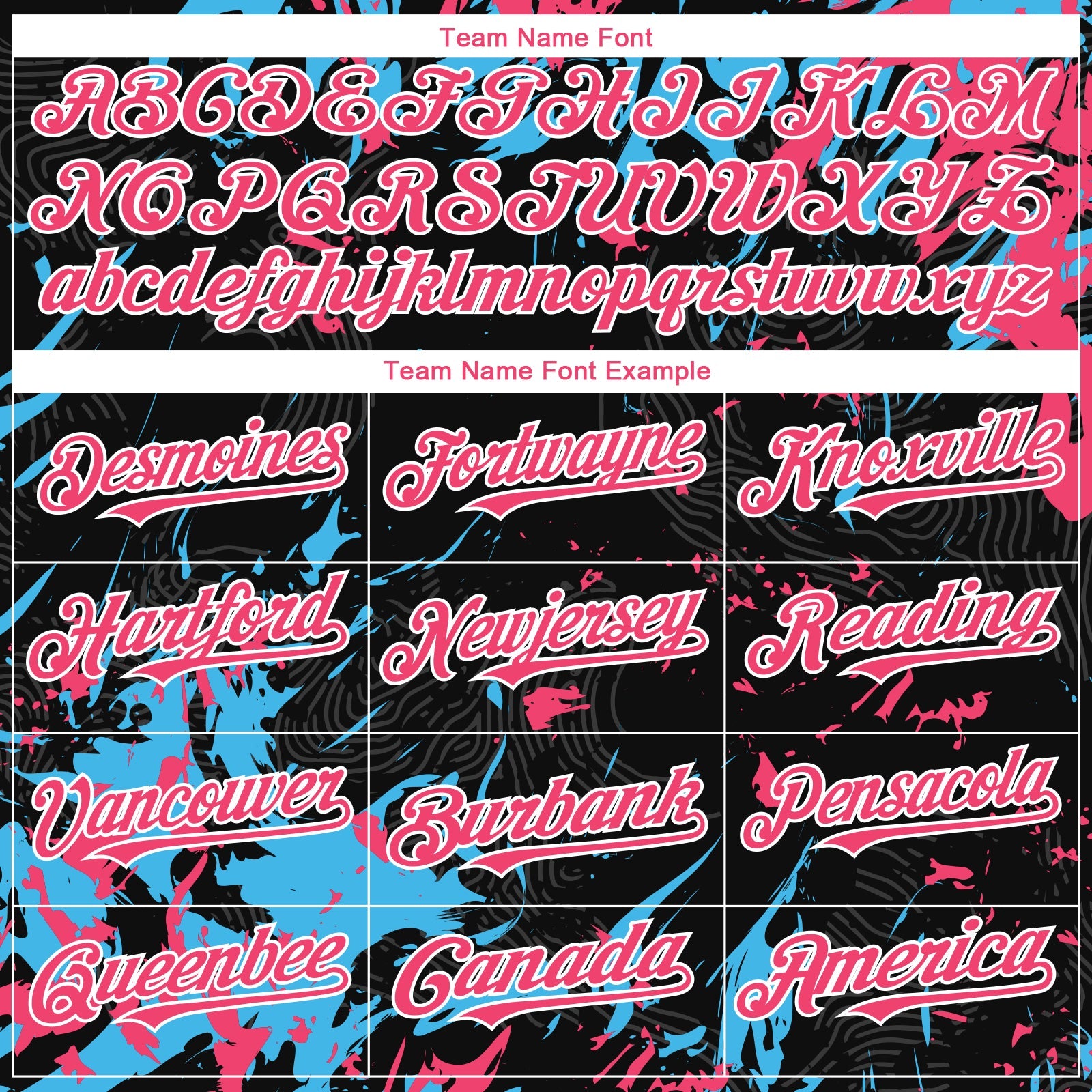 Custom Black Neon Pink Sky Blue-White Splash Authentic Baseball Jersey