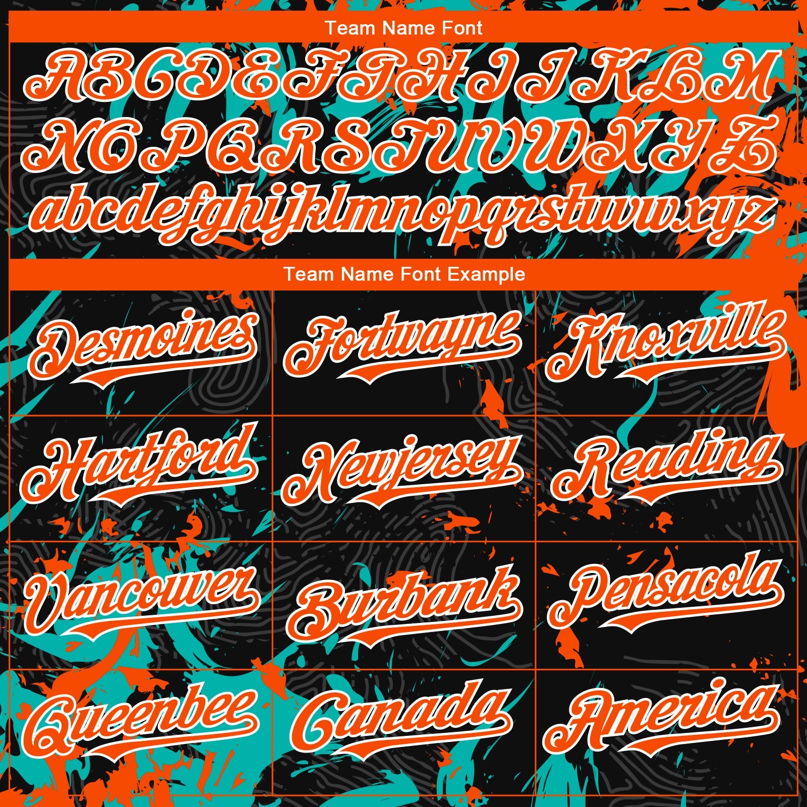 Custom Black Orange Aqua-White Splash Authentic Baseball Jersey