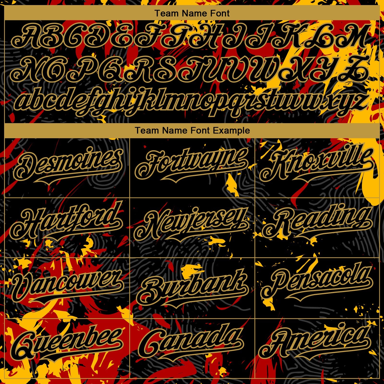 Custom Black Red-Old Gold Splash Authentic Baseball Jersey