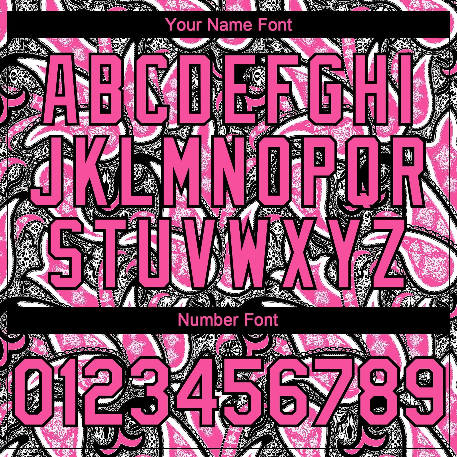 Custom Black Pink-White Rave Party Ethnic Paisley Bandana Authentic Baseball Jersey