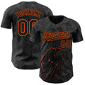 Custom Black Orange Hawaii Tropical Palm Leaves And Animal Leopard Authentic Baseball Jersey