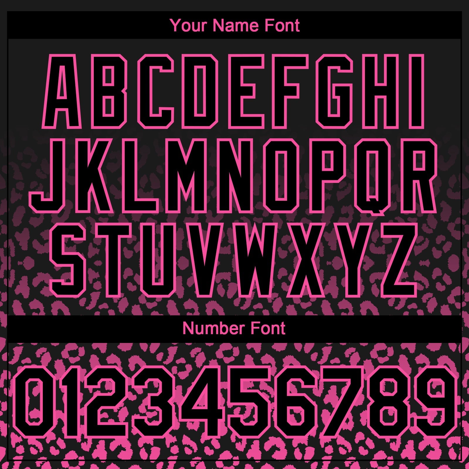 Custom Black Pink Gradient Leopard Print Authentic Baseball Jersey