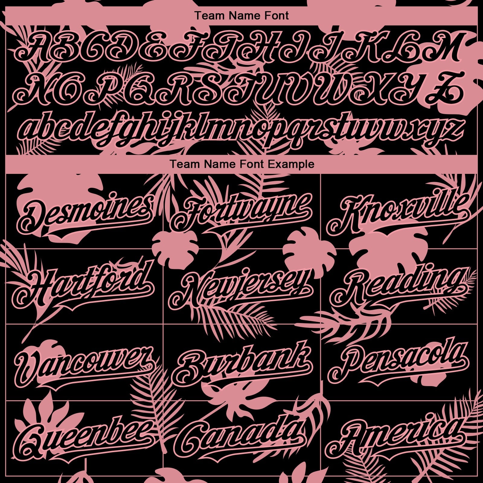 Custom Black Medium Pink Hawaii Palm Leaves Authentic Baseball Jersey
