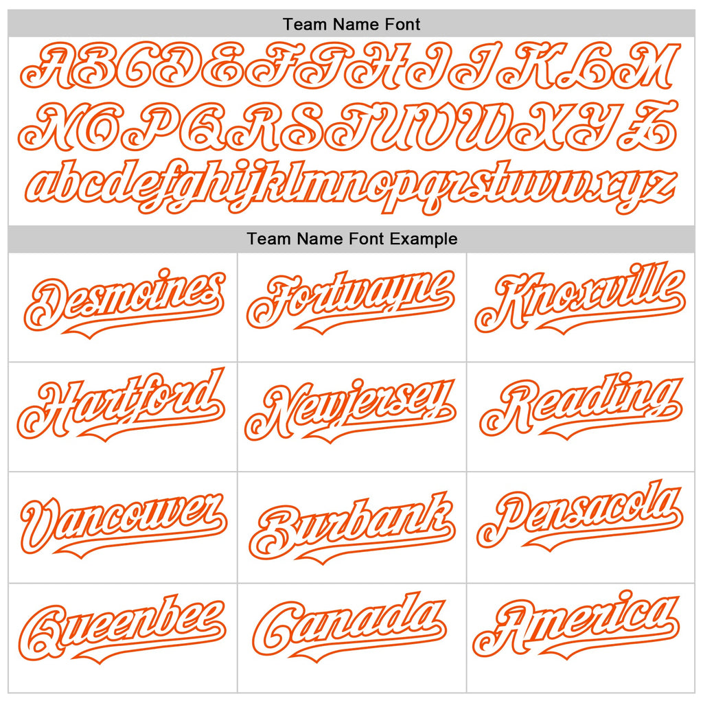 Custom White Orange 3D Urban City Edition Sports Authentic Baseball Jersey