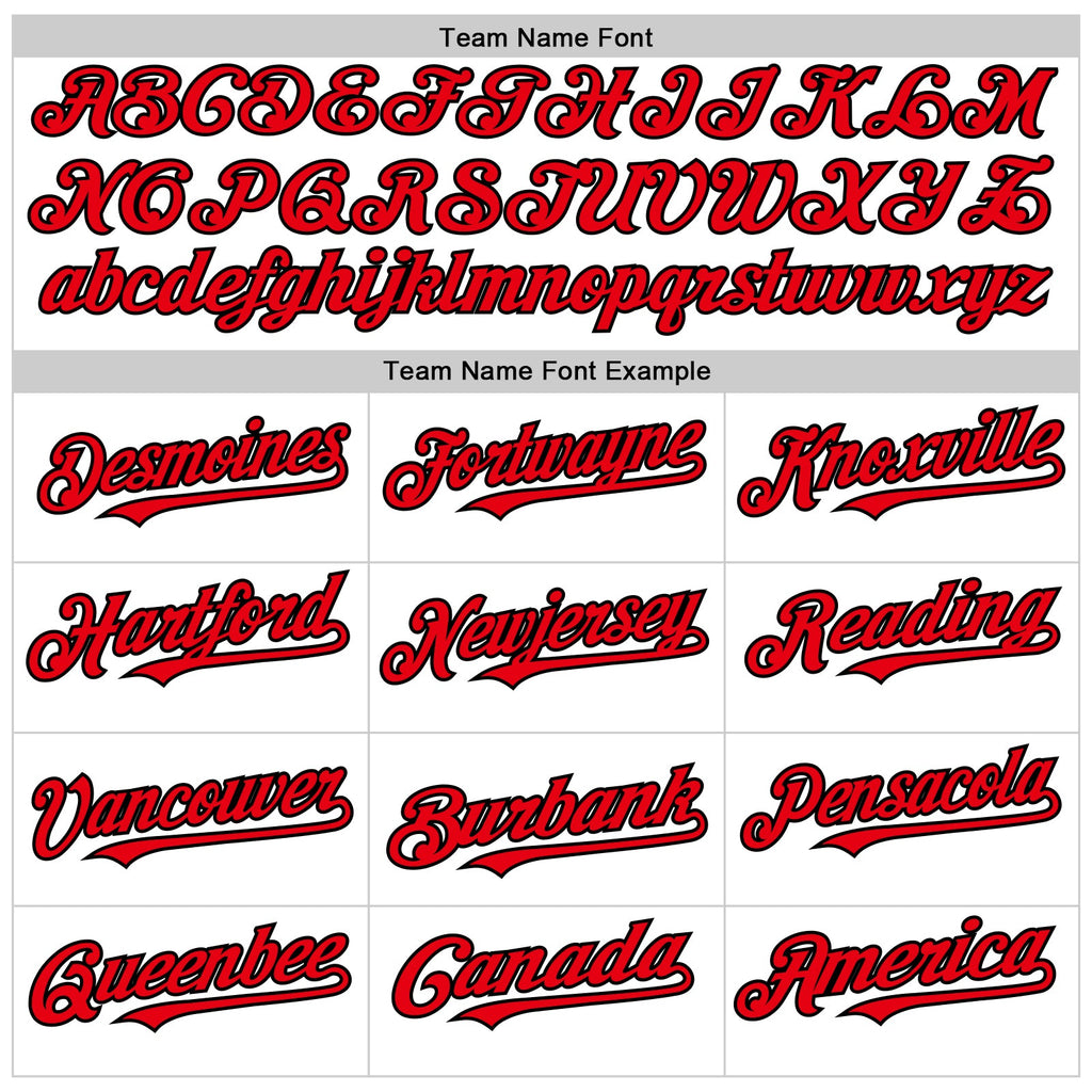 Custom White Fire Red-Black 3D Urban City Edition Sports Authentic Baseball Jersey