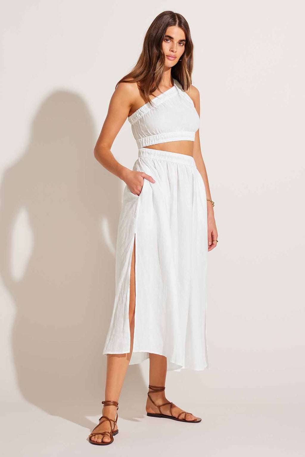 Reina Dress - White Ecolinen
