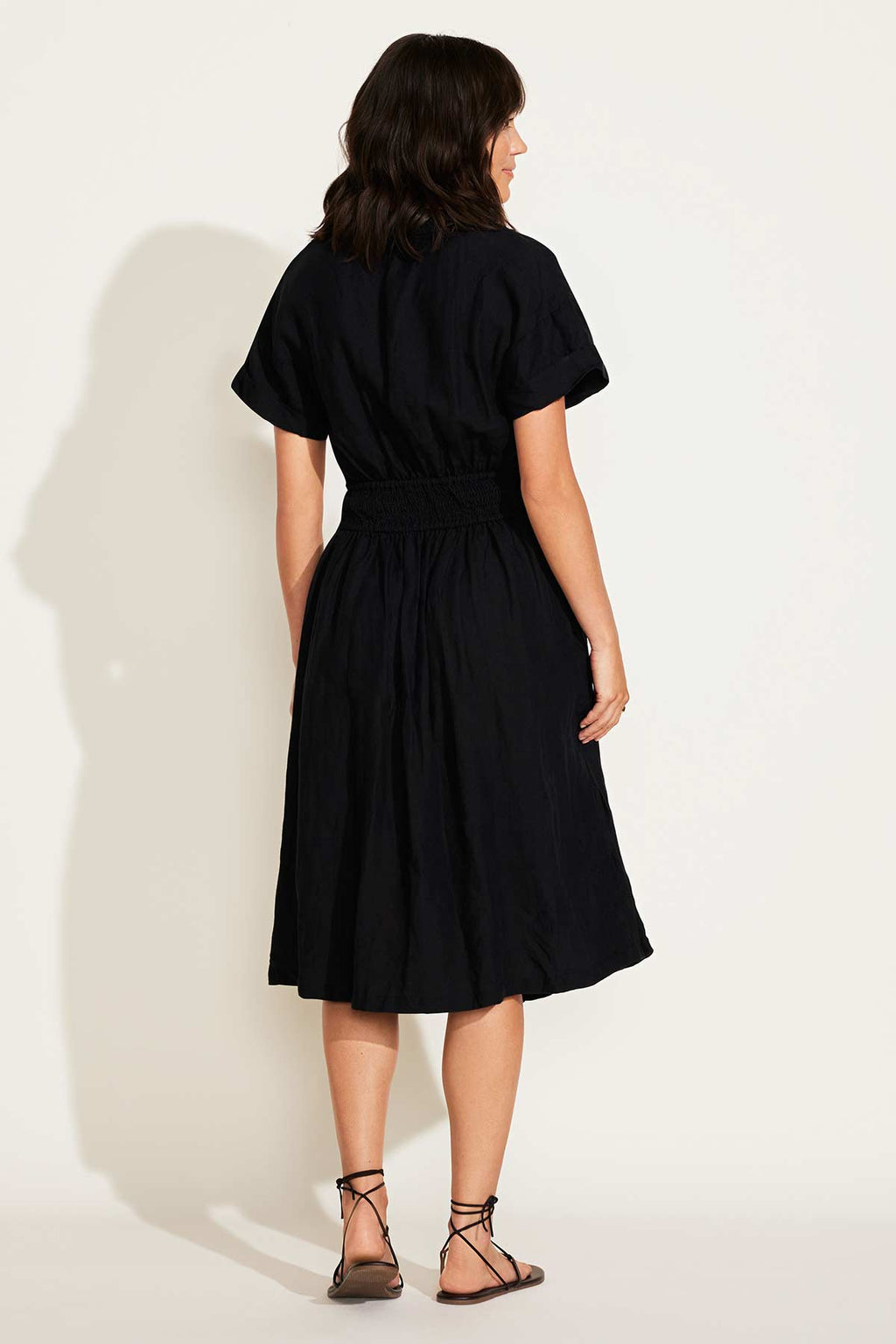 Playa Cut Out Dress - Black EcoLinen