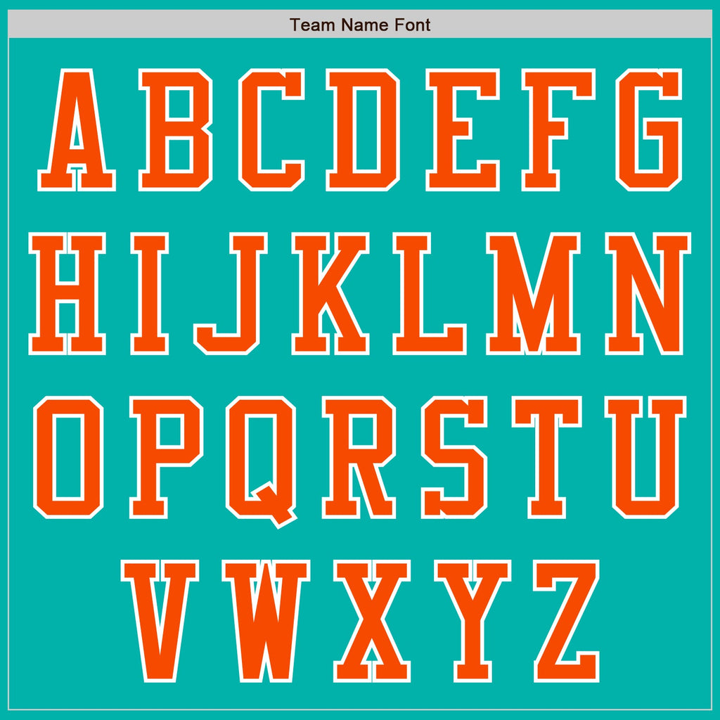 Custom Aqua Orange-White Authentic Baseball Jersey