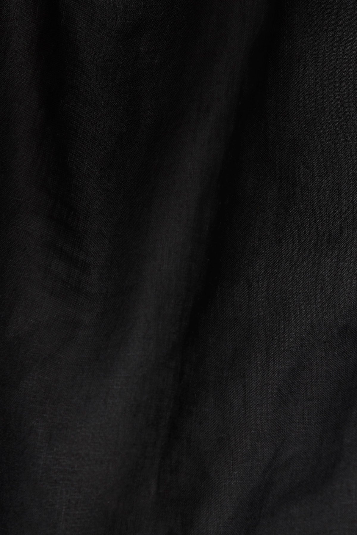 Tallows Blousy Crop Top - Black EcoLinen