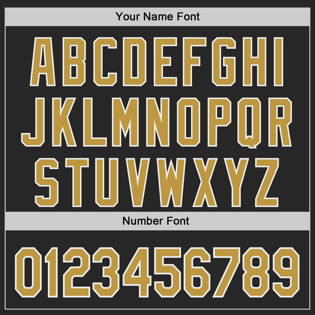 Custom Black Old Gold-White Authentic Baseball Jersey