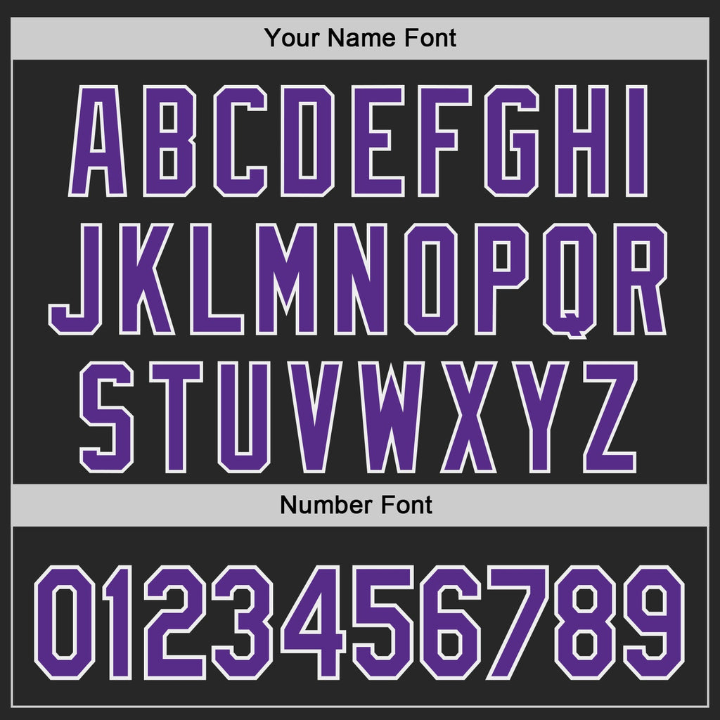 Custom Black Purple-White Authentic Baseball Jersey