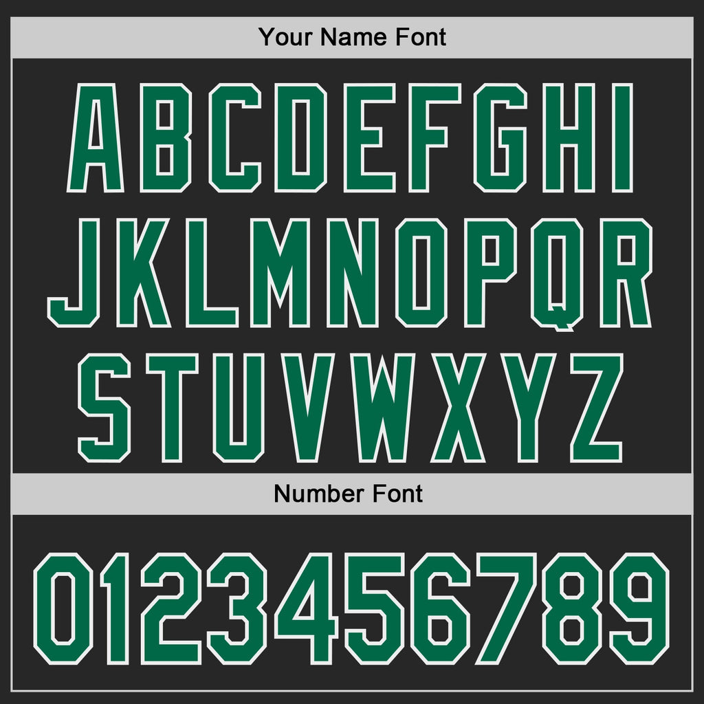 Custom Black Kelly Green-White Authentic Baseball Jersey