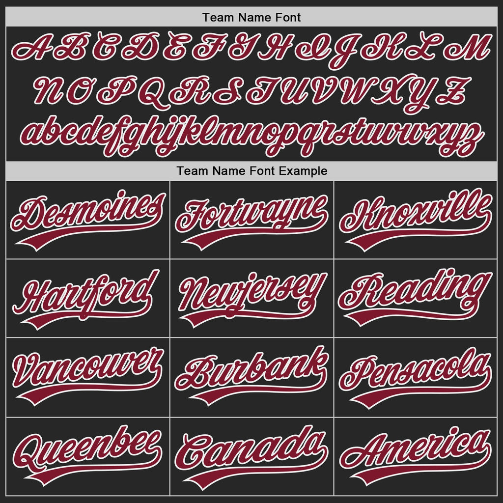 Custom Black Crimson-White Authentic Baseball Jersey