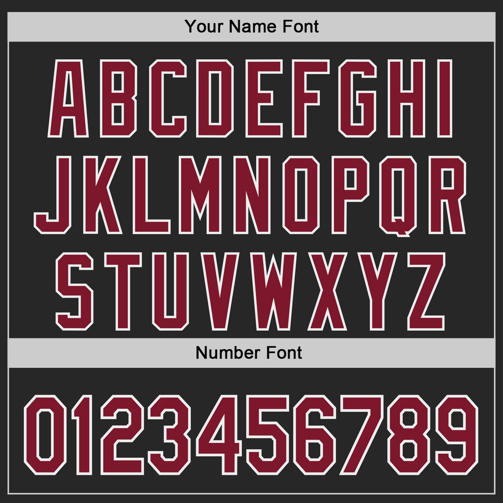 Custom Black Crimson-White Authentic Baseball Jersey