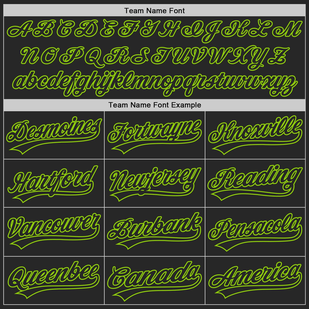 Custom Black-Neon Green Authentic Baseball Jersey